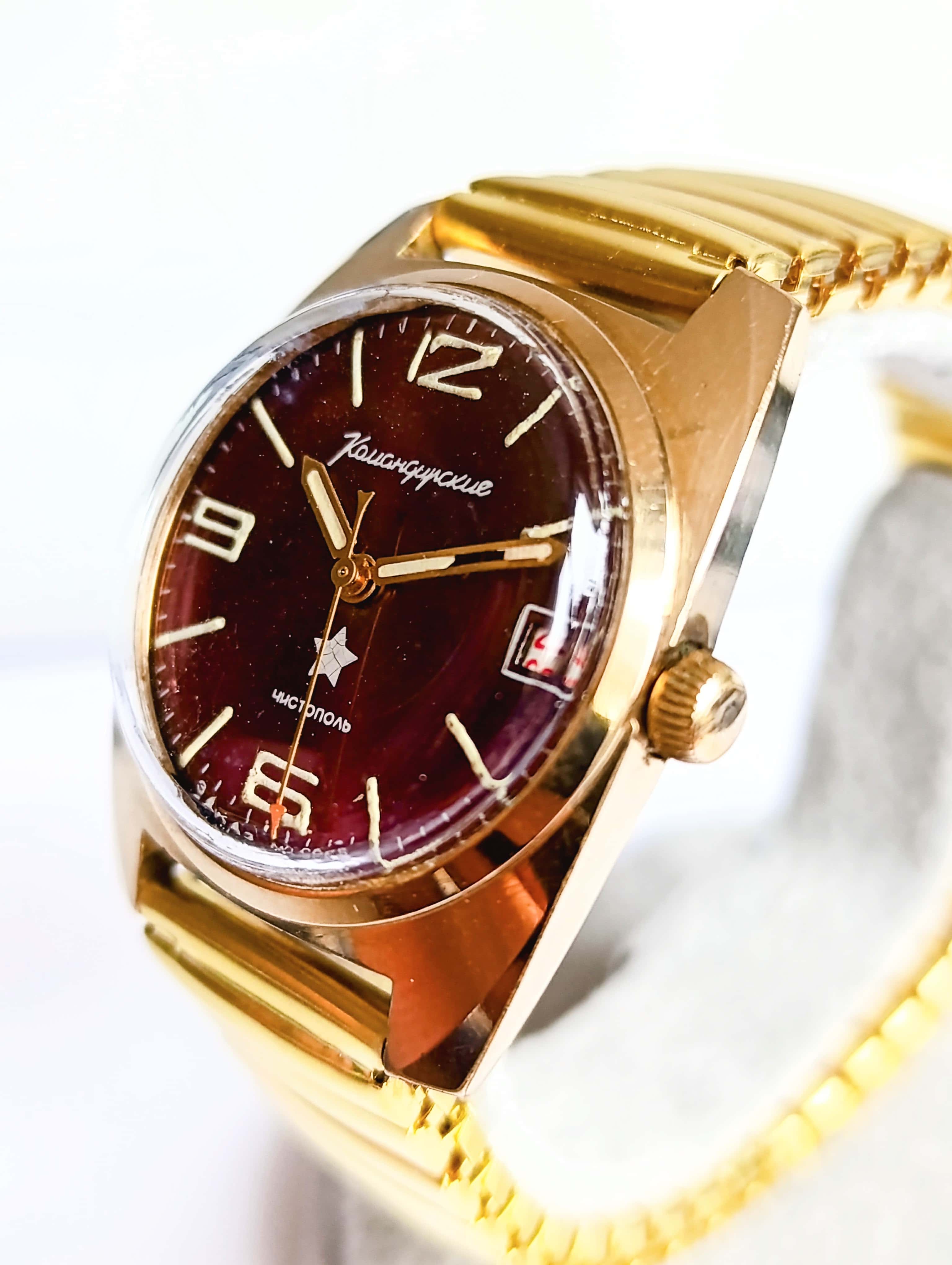 Vostok Komandirskie Original Soviet Watch Cal.:2234 18 Jewels Hack Function Made in USSR 1970s