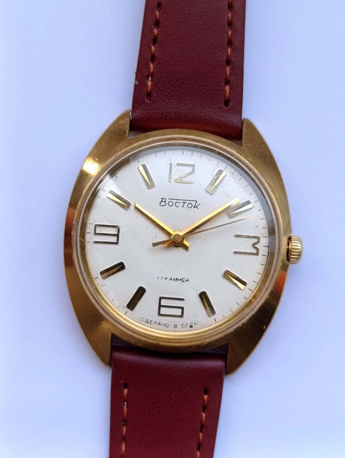 Original Vostok 2409A Soviet Wristwatch with Gold Plated Case, 1970s