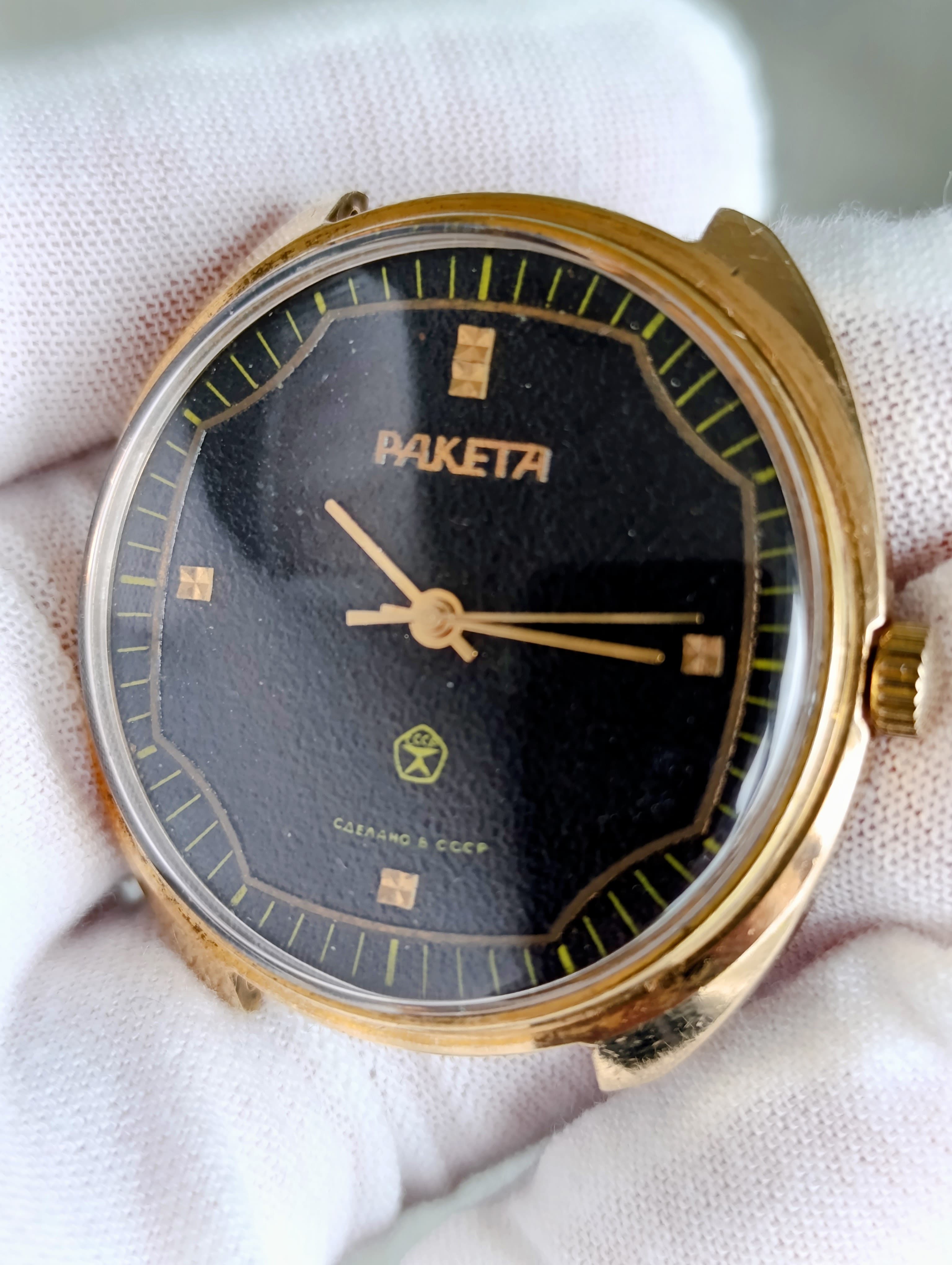 Vintage Raketa USSR Watch Model 2609.НА Gold Plated 19 Jewels – thumbnail 9