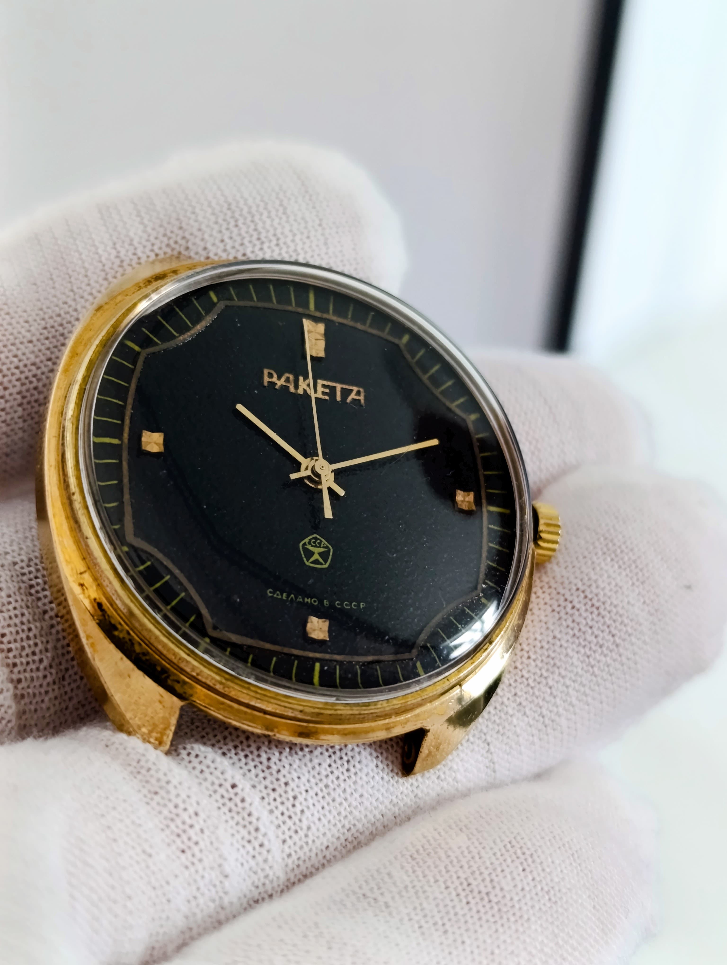 Vintage Raketa USSR Watch Model 2609.НА Gold Plated 19 Jewels – thumbnail 8