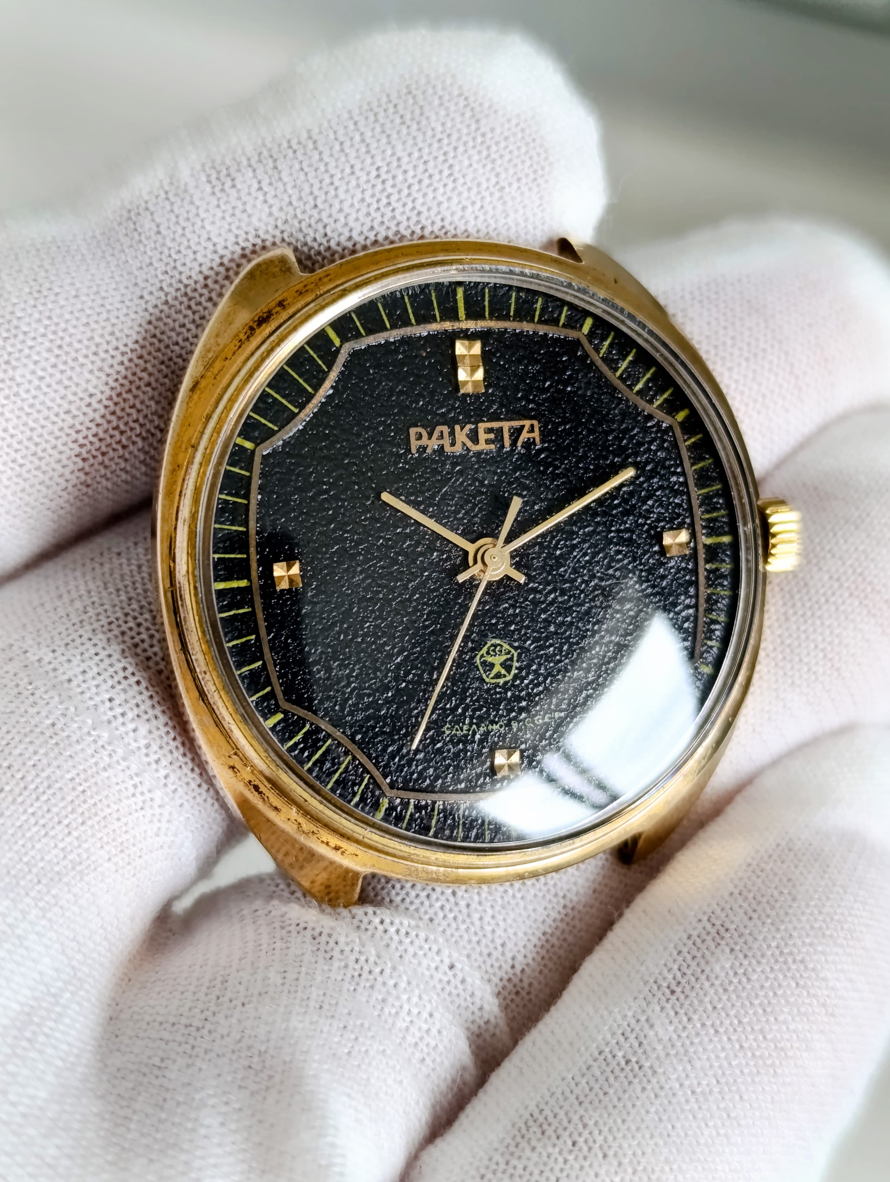 Vintage Raketa USSR Watch Model 2609.НА Gold Plated 19 Jewels – thumbnail 7