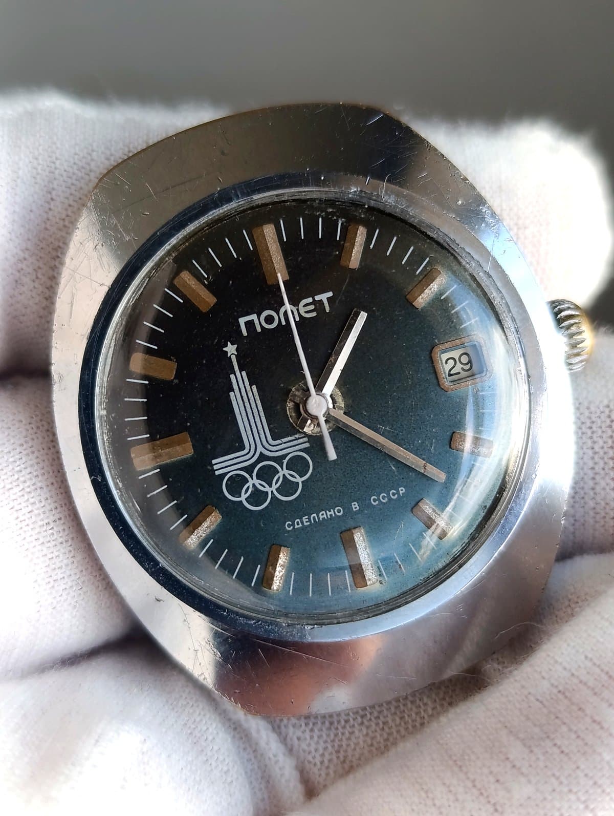 Vintage Poljot Olympic Watch 1980 – Soviet Mechanical Wristwatch, Serviced & Running Accurately – thumbnail 1