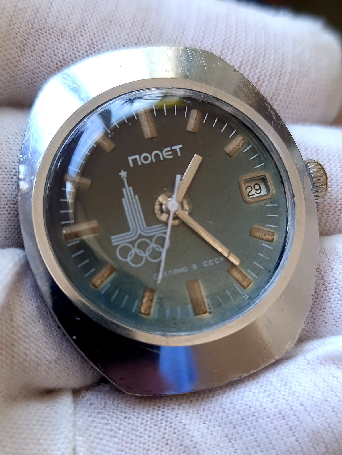 Vintage Poljot Olympic Watch 1980 – Soviet Mechanical Wristwatch, Serviced & Running Accurately – thumbnail 8