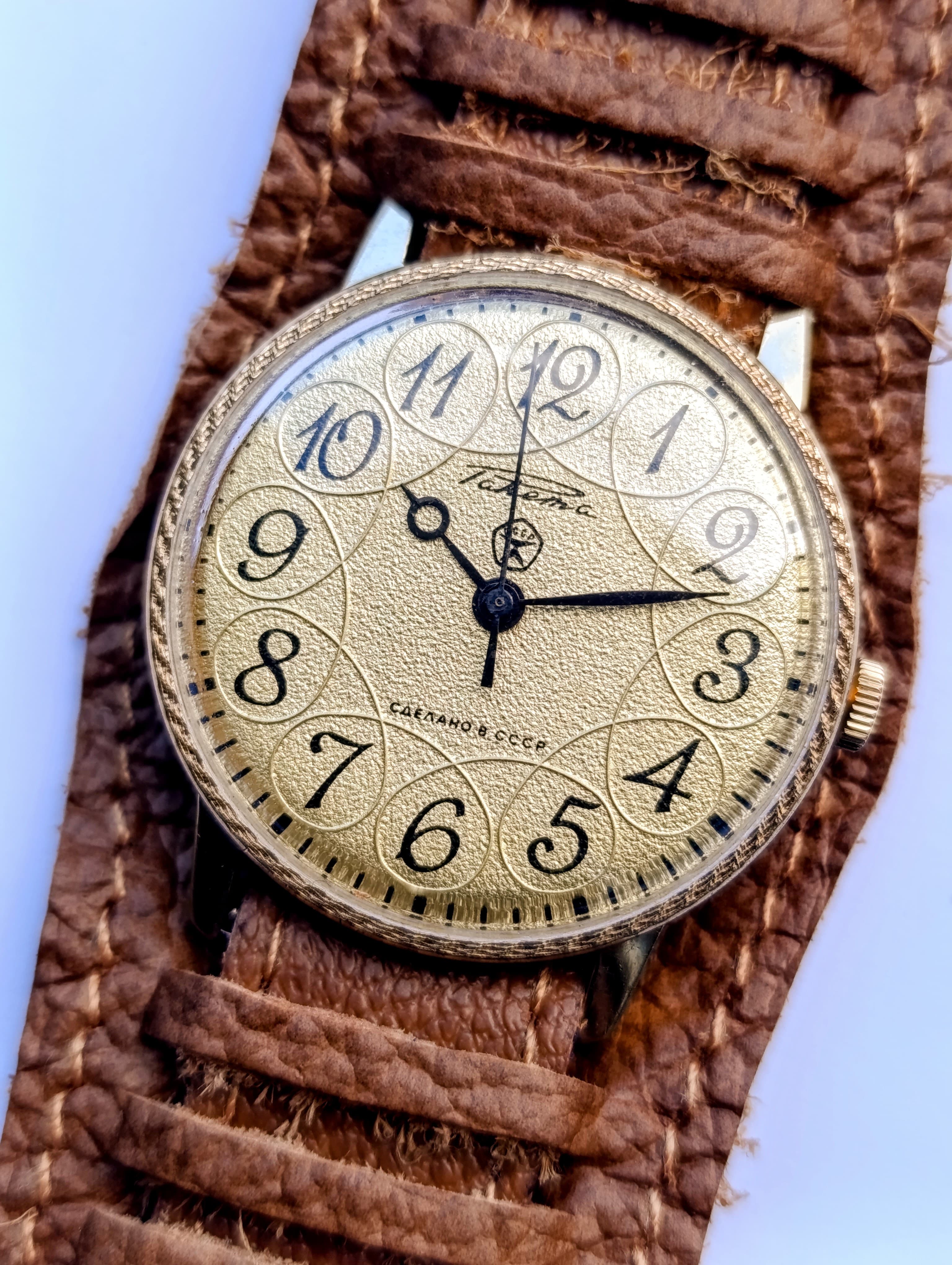 Vintage Raketa USSR Watch Cal. 2609.HA – 1980s Gold-Plated Soviet Mechanical Watch – thumbnail 7