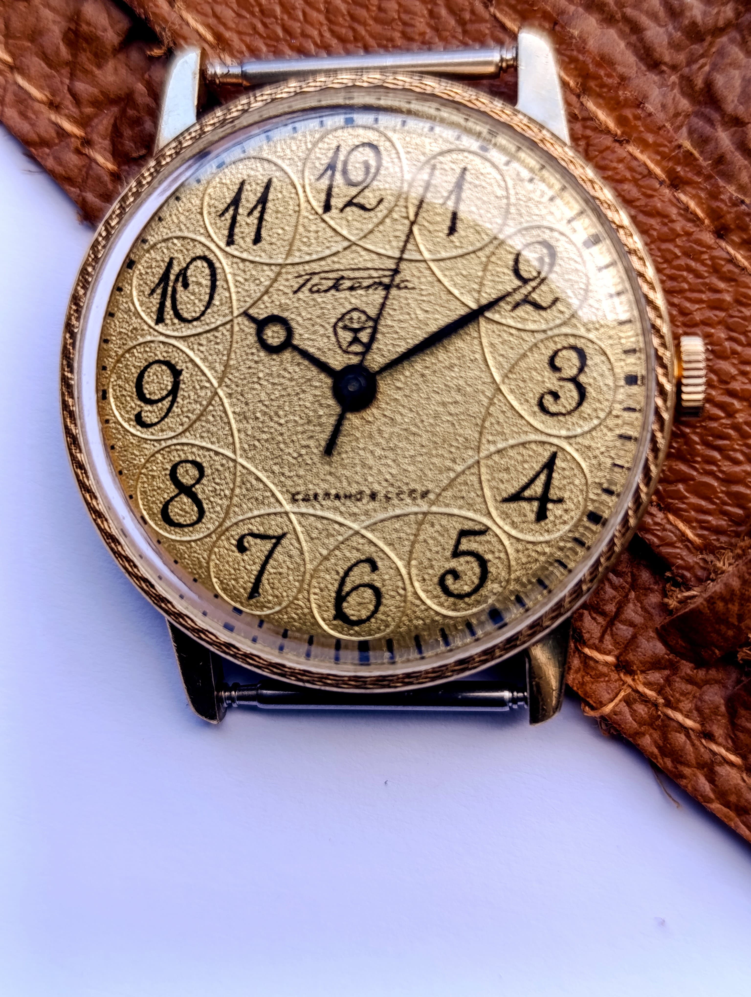 Vintage Raketa USSR Watch Cal. 2609.HA – 1980s Gold-Plated Soviet Mechanical Watch – thumbnail 6