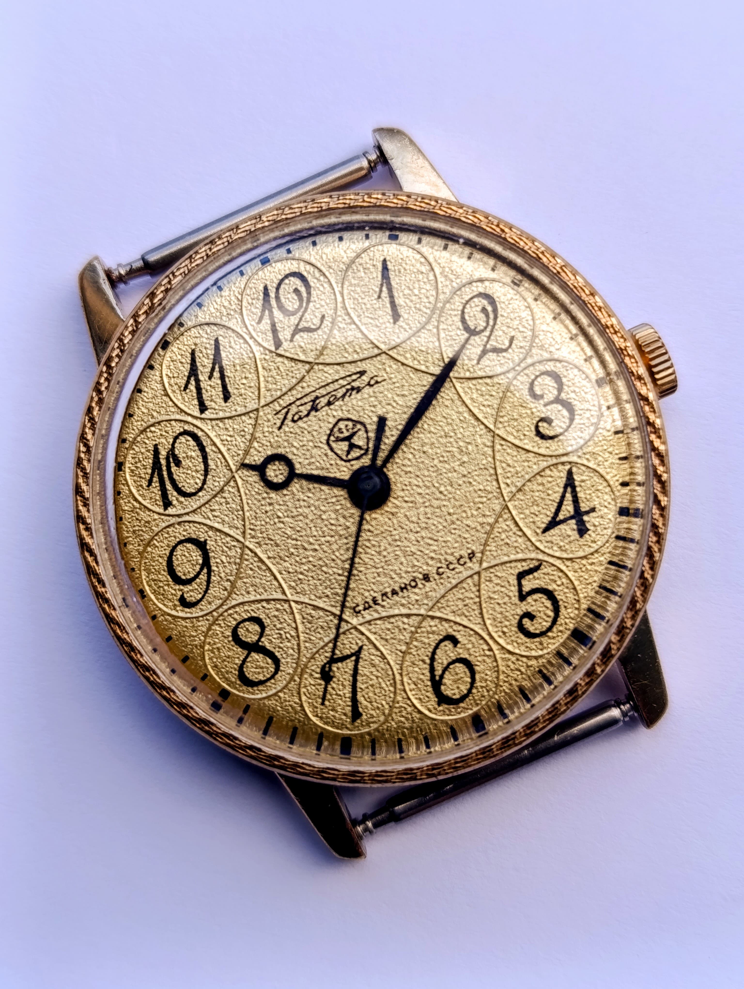 Vintage Raketa USSR Watch Cal. 2609.HA – 1980s Gold-Plated Soviet Mechanical Watch – thumbnail 5