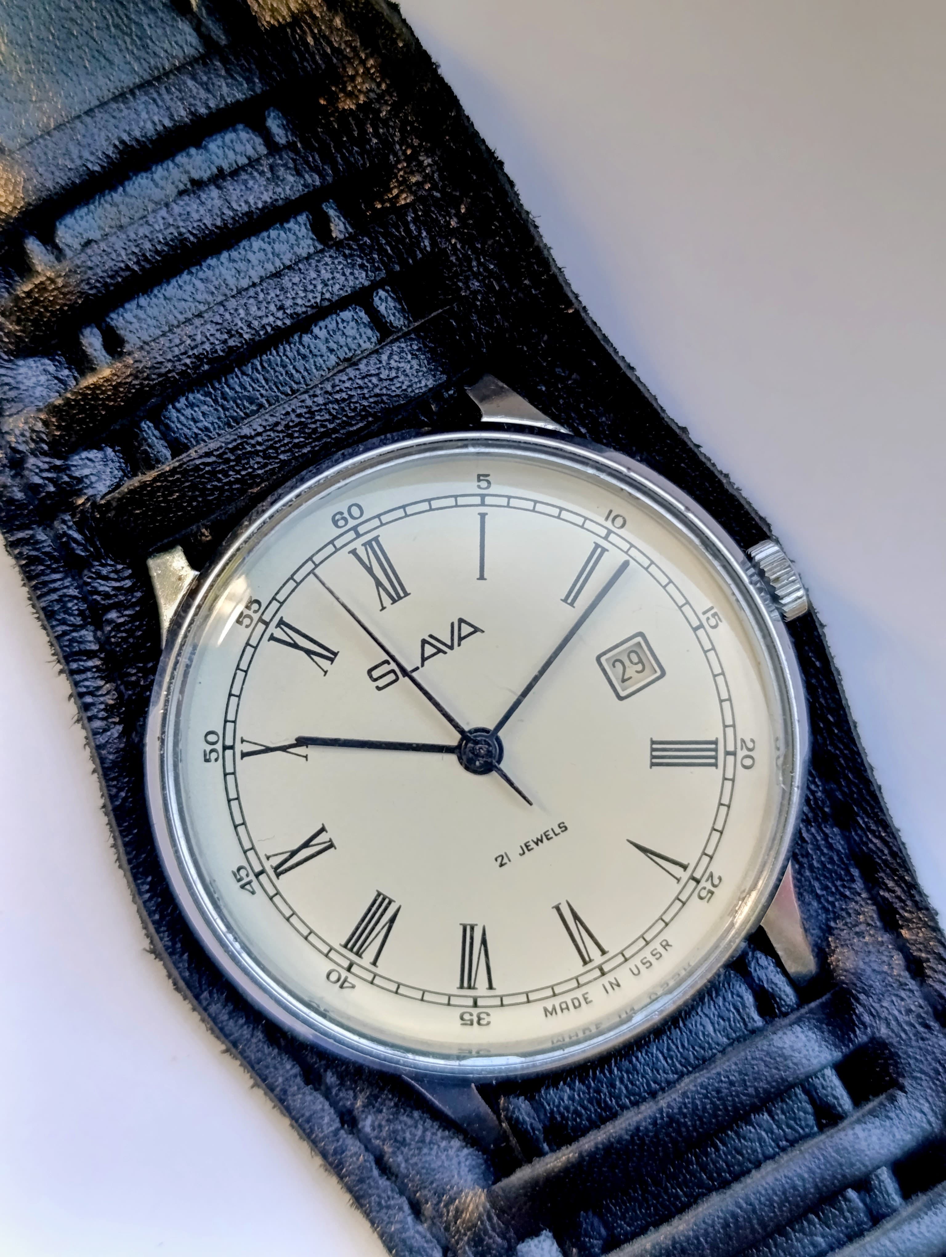 Vintage Slava Watch 1970s USSR – Caliber 2414, 21 Jewels – thumbnail 7