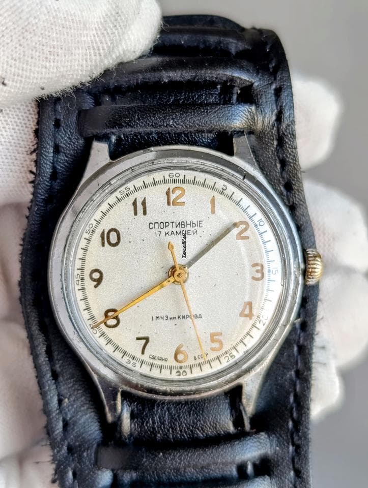 Vintage Soviet Watch Sportivnie 17 Jewels | USSR Collectible Mechanical 1956 | 1st Moscow Watch Factory – thumbnail 11