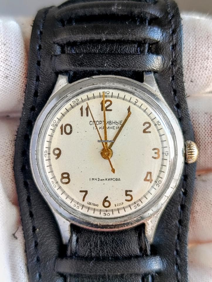 Vintage Soviet Watch Sportivnie 17 Jewels | USSR Collectible Mechanical 1956 | 1st Moscow Watch Factory – thumbnail 12