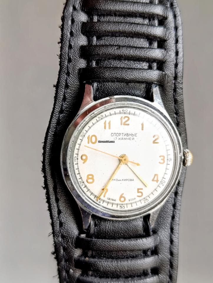 Vintage Soviet Watch Sportivnie 17 Jewels | USSR Collectible Mechanical 1956 | 1st Moscow Watch Factory – thumbnail 5