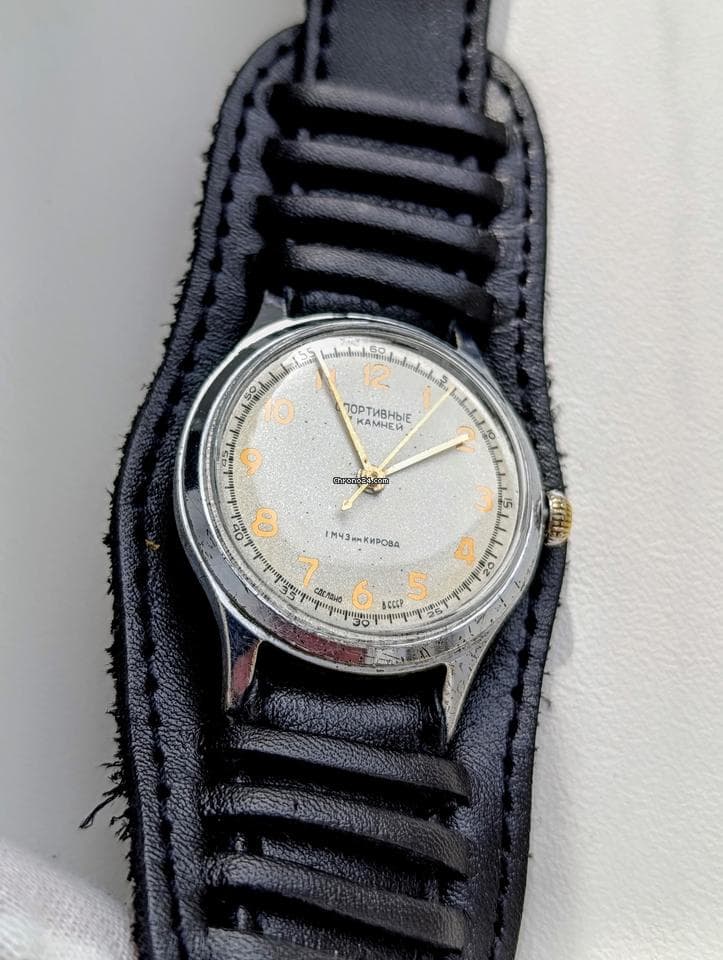 Vintage Soviet Watch Sportivnie 17 Jewels | USSR Collectible Mechanical 1956 | 1st Moscow Watch Factory – thumbnail 2