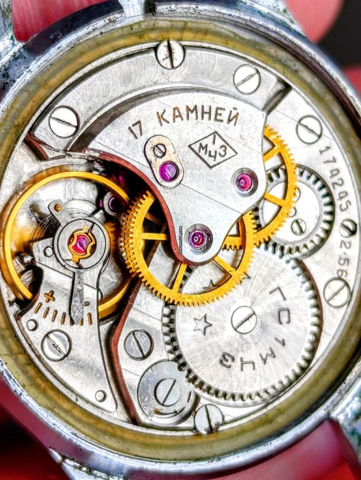 Vintage Soviet Watch Sportivnie 17 Jewels | USSR Collectible Mechanical 1956 | 1st Moscow Watch Factory – thumbnail 3