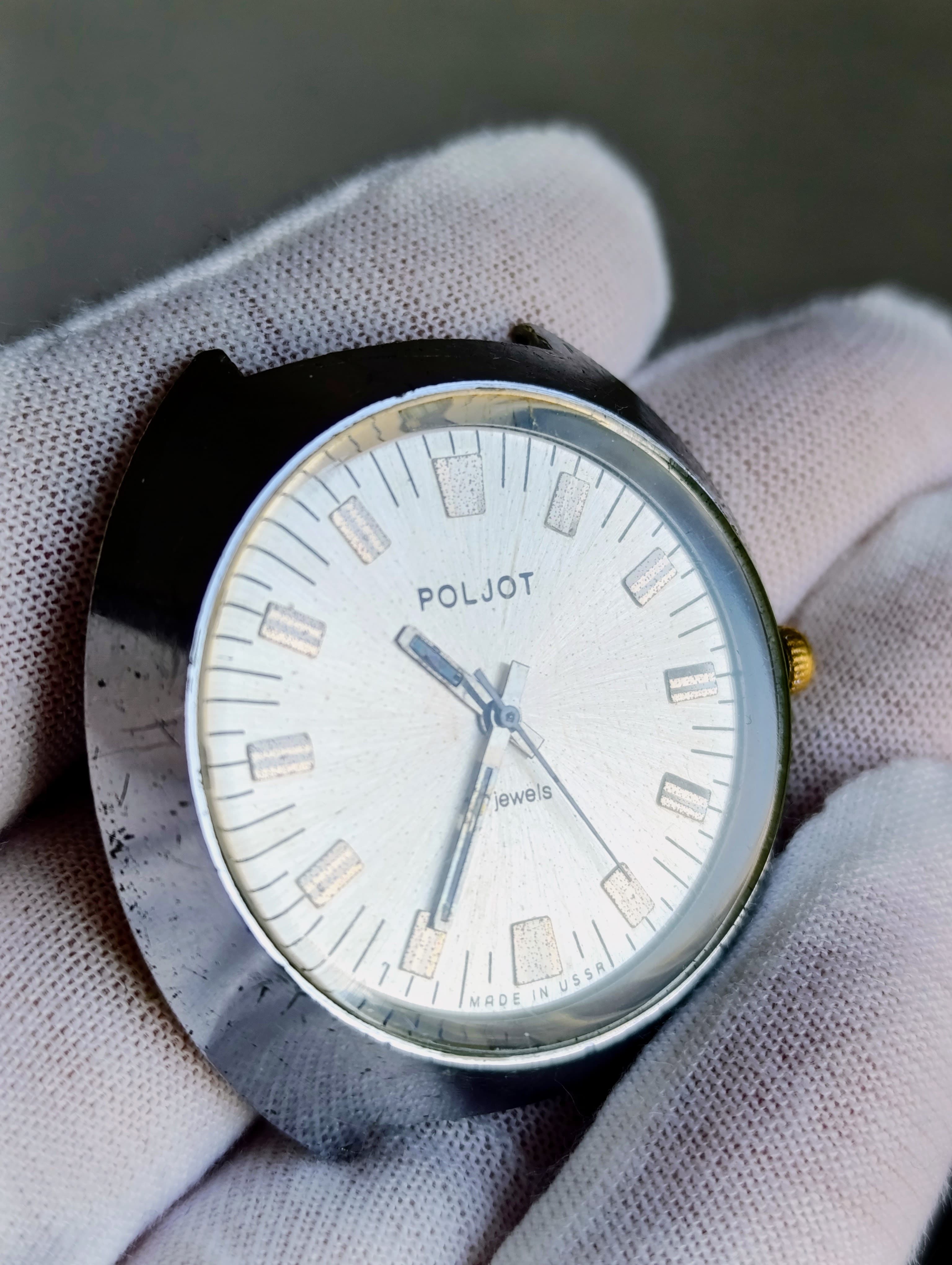 Vintage Poljot "Vulcan" Men's Mechanical Wristwatch – USSR Export Version (1970s) – thumbnail 6