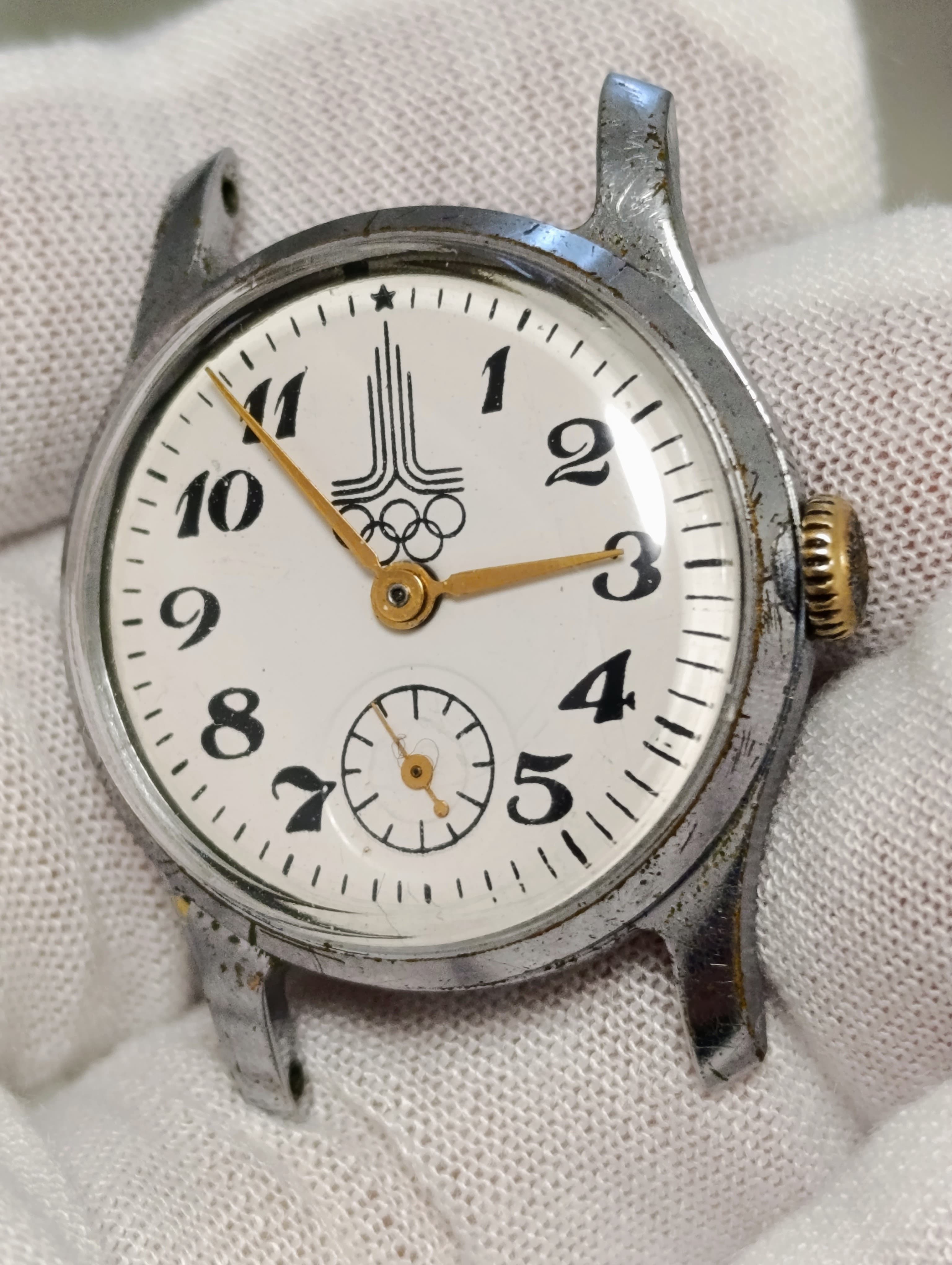 Pobeda 2602 Olympic Soviet Watch Collectible Soviet Women's Watch with Olympic Symbols 1970s – thumbnail 1