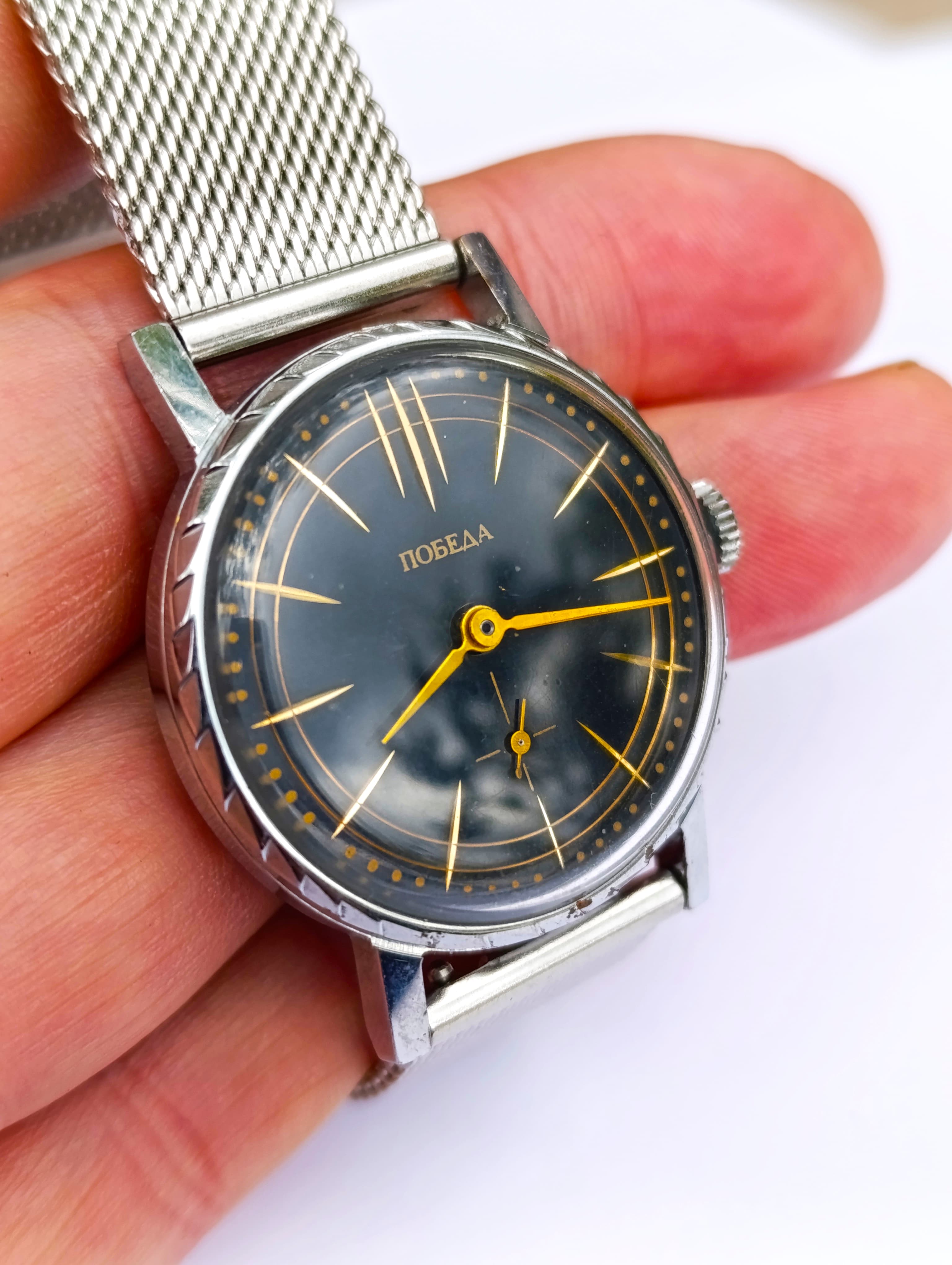 Soviet Vintage Watch Pobeda Caliber 2602 15 Jewels Made in USSR 1990s – thumbnail 2