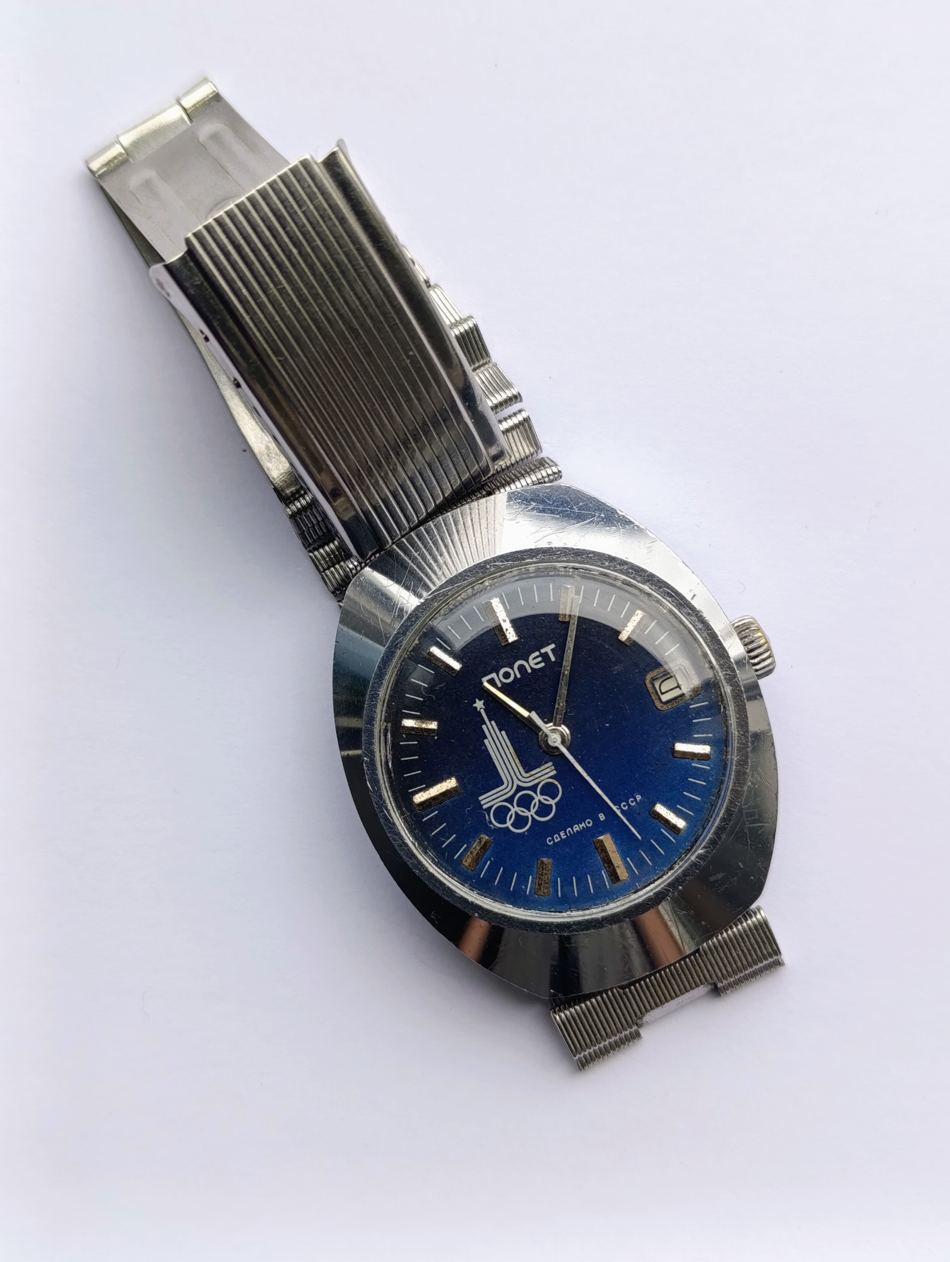 Poljot 2614.2Н Moscow 1980 Summer Olympics Soviet Vintage Watch in Chrome Case – thumbnail 4