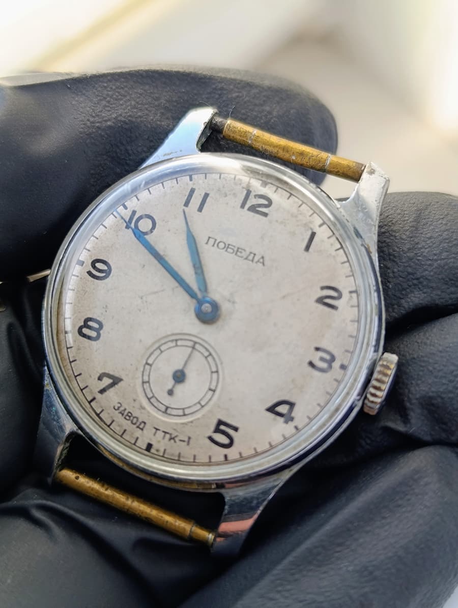 Pobeda Watch TTK-1 Rare Soviet Watch | Factory Precision Technical Stones 1952 – thumbnail 13