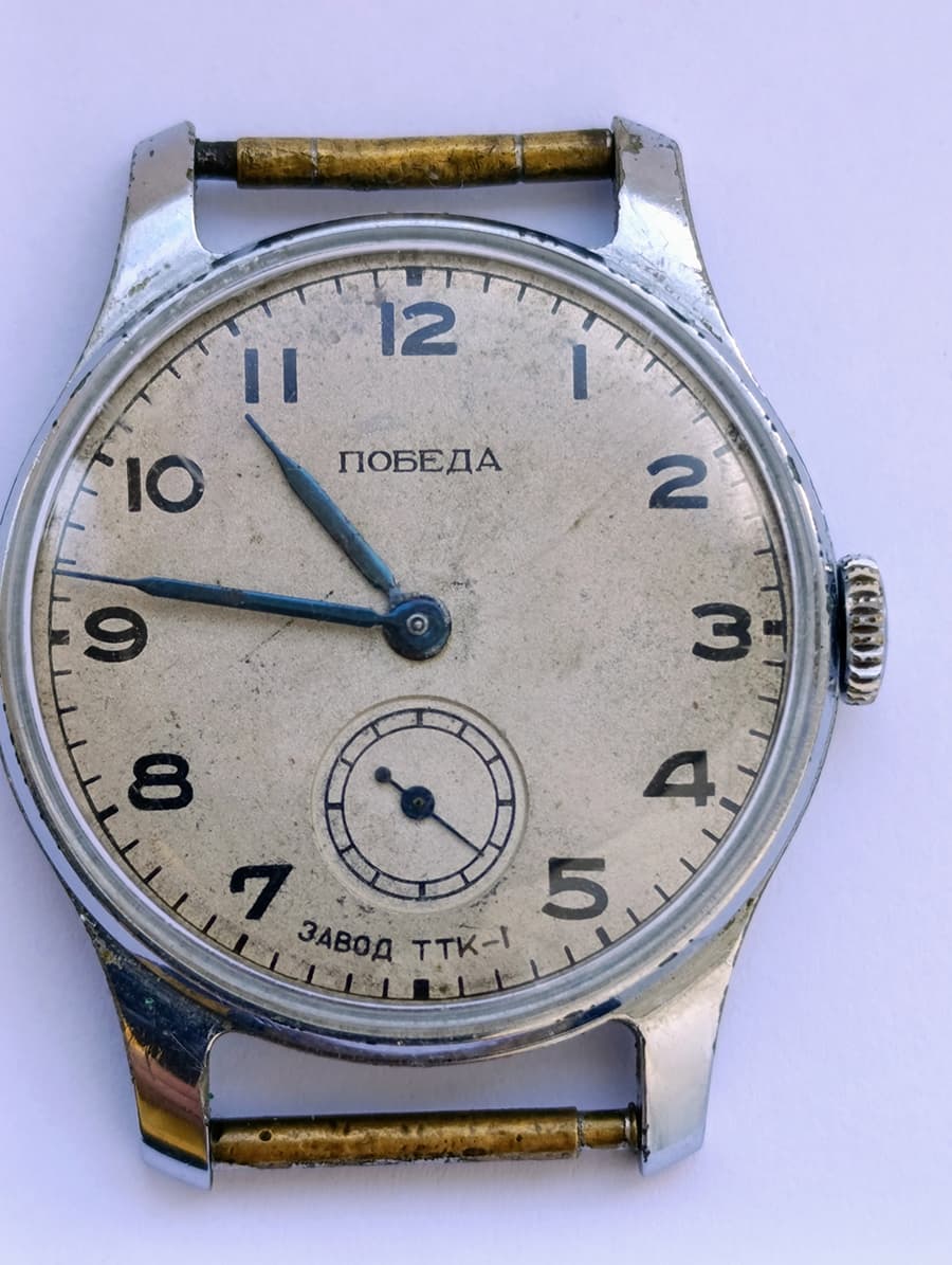 Pobeda Watch TTK-1 Rare Soviet Watch | Factory Precision Technical Stones 1952 – thumbnail 7