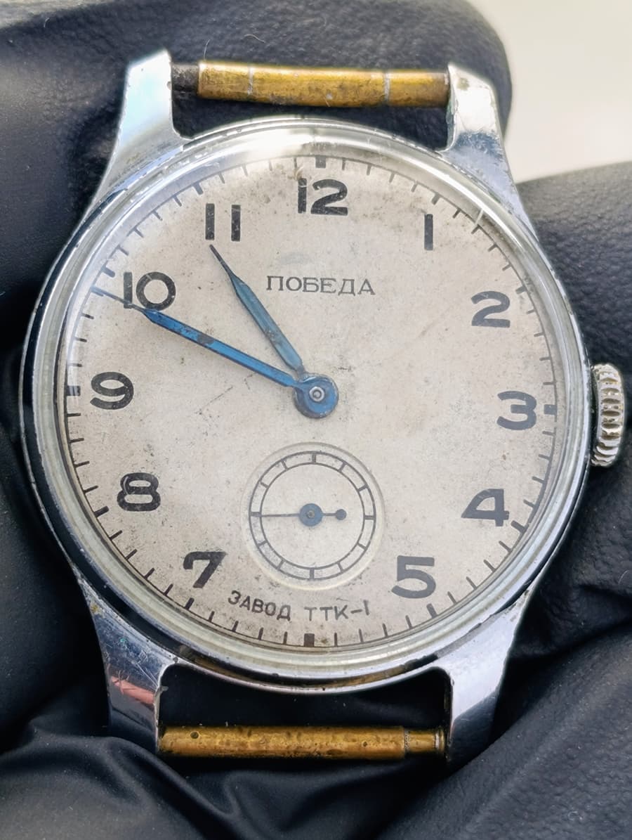 Pobeda Watch TTK-1 Rare Soviet Watch | Factory Precision Technical Stones 1952 – thumbnail 4