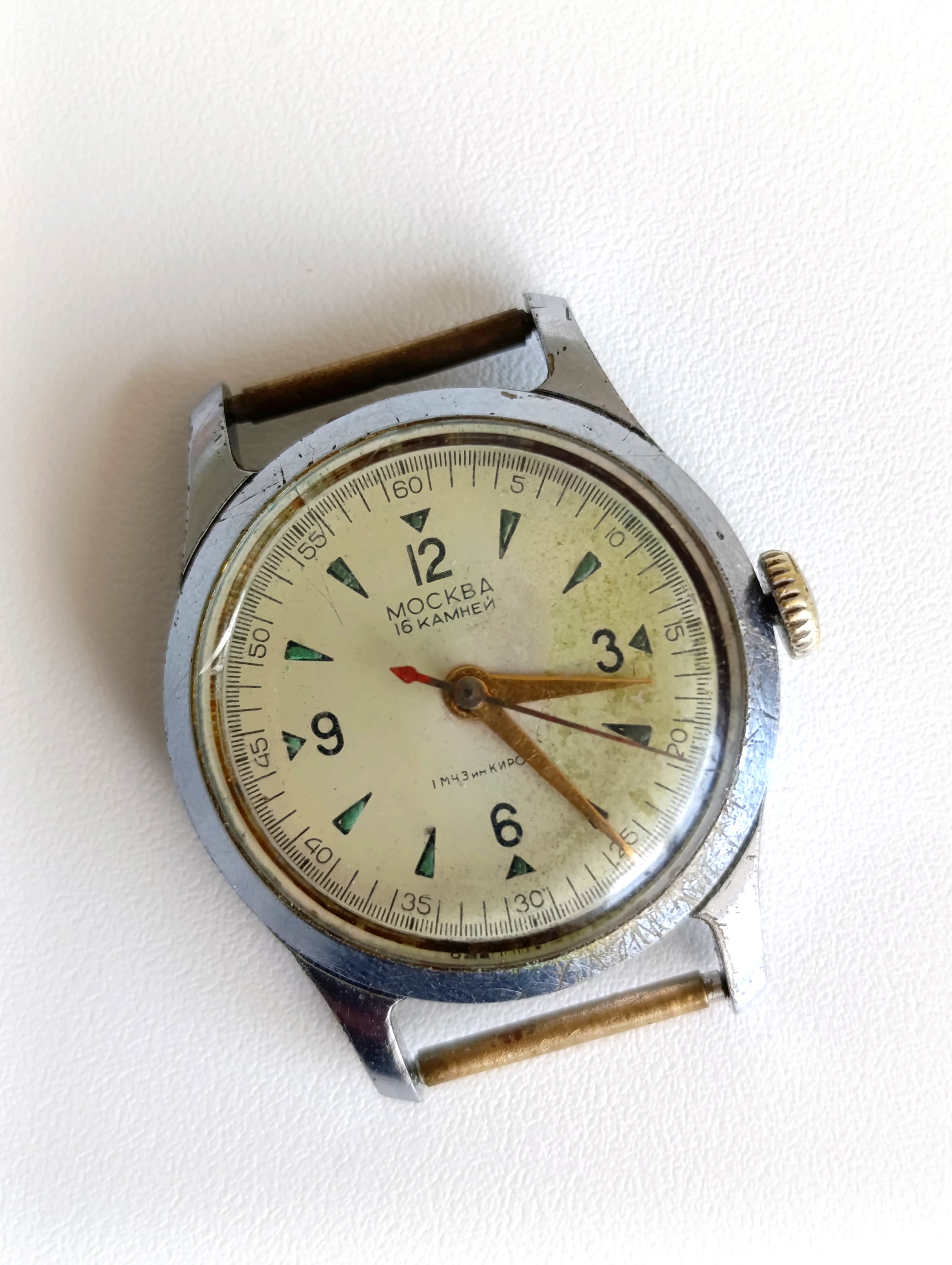 Vintage 1957 Moskva Watch by 1st Moscow Watch Factory (Kirov) – thumbnail 12