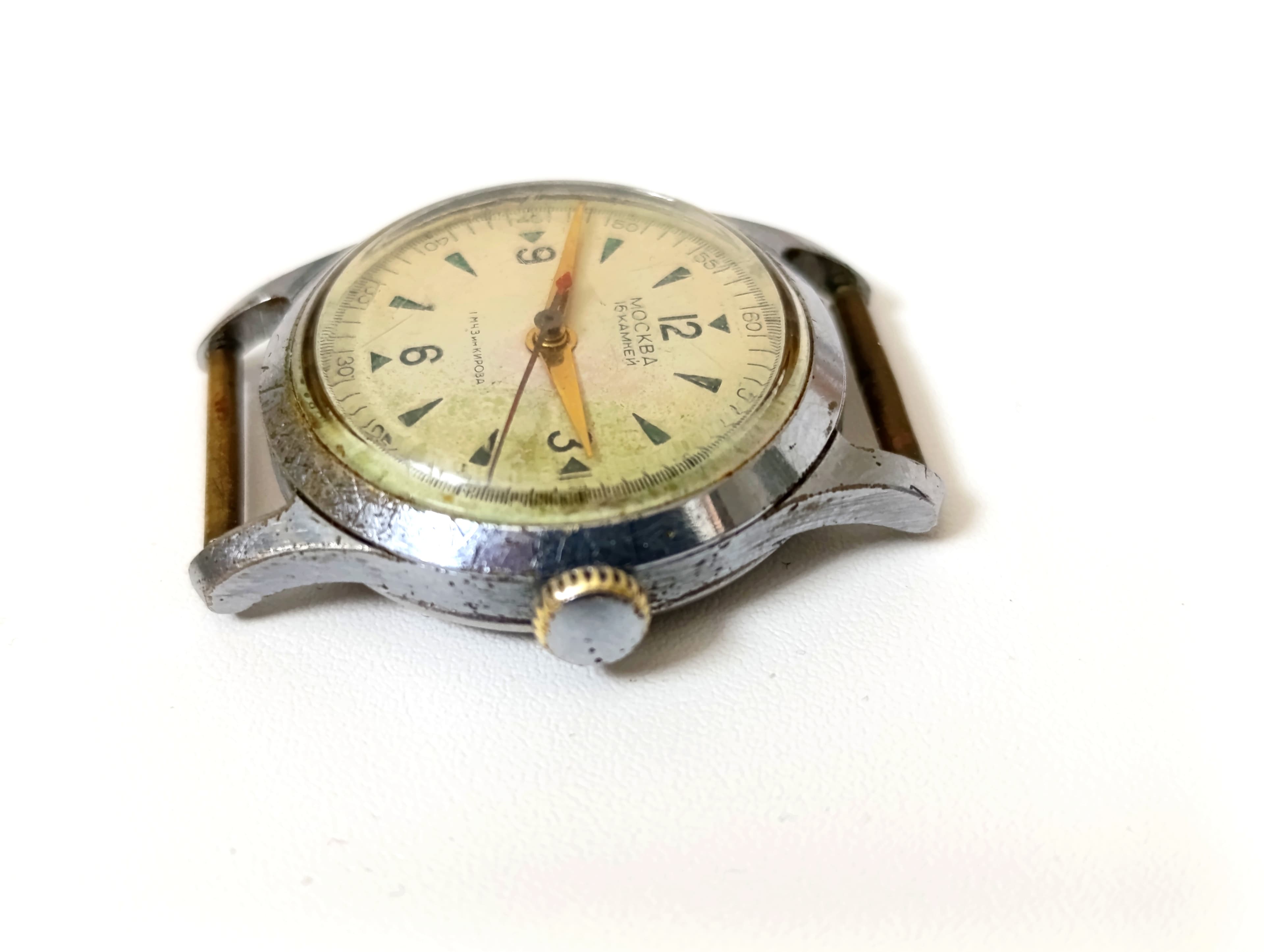 Vintage 1957 Moskva Watch by 1st Moscow Watch Factory (Kirov) – thumbnail 10