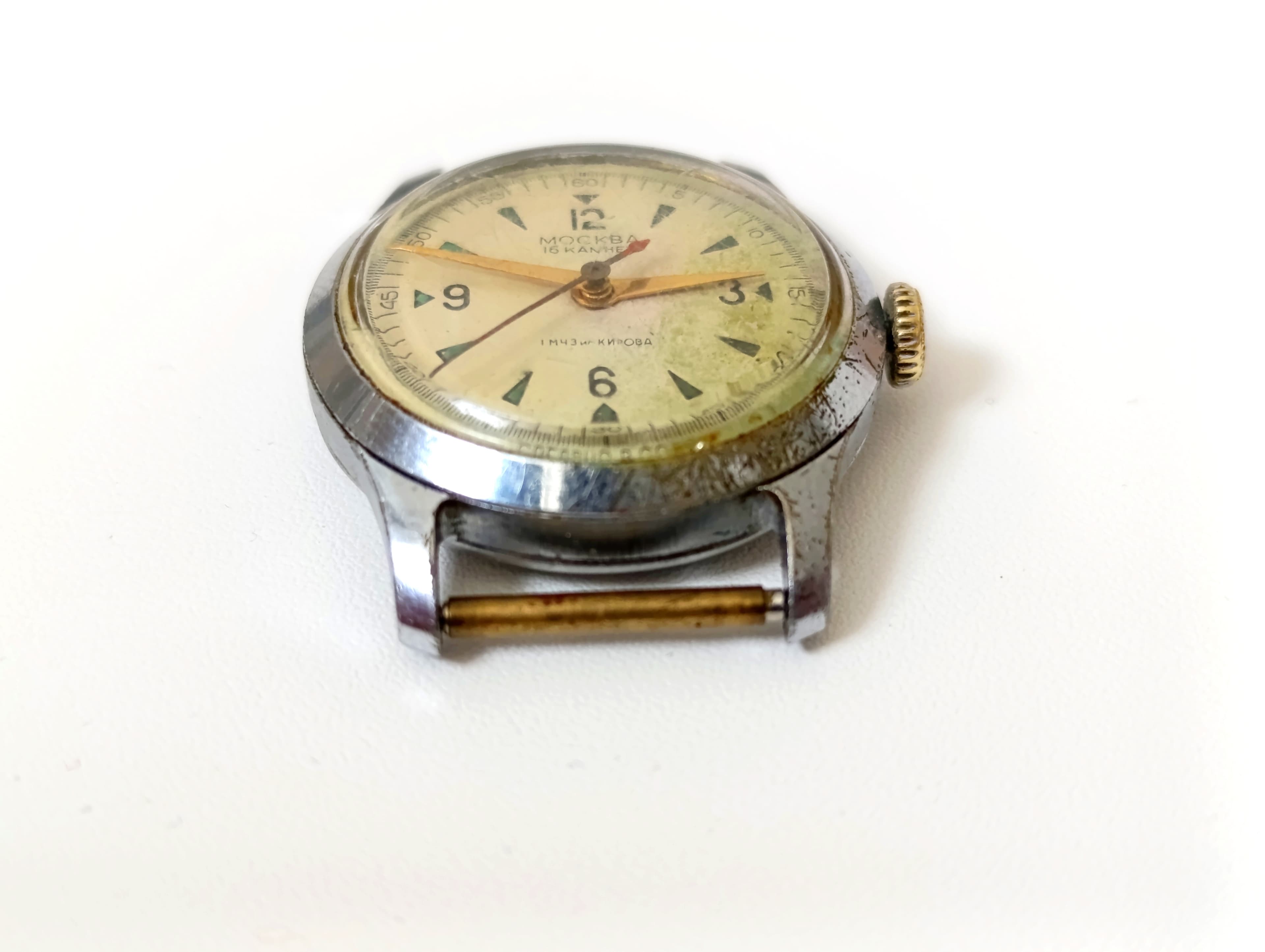 Vintage 1957 Moskva Watch by 1st Moscow Watch Factory (Kirov) – thumbnail 8