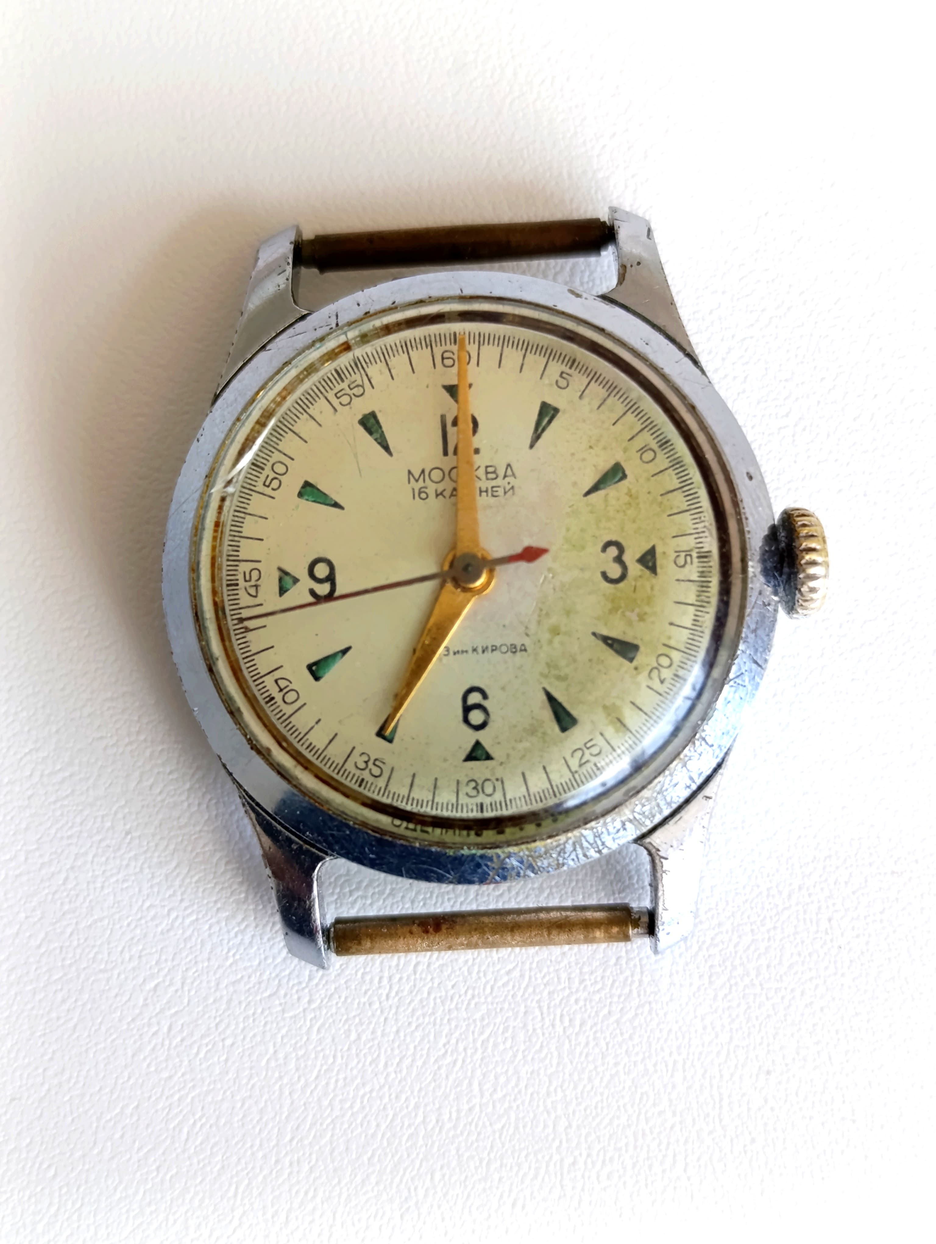 Vintage 1957 Moskva Watch by 1st Moscow Watch Factory (Kirov) – thumbnail 3