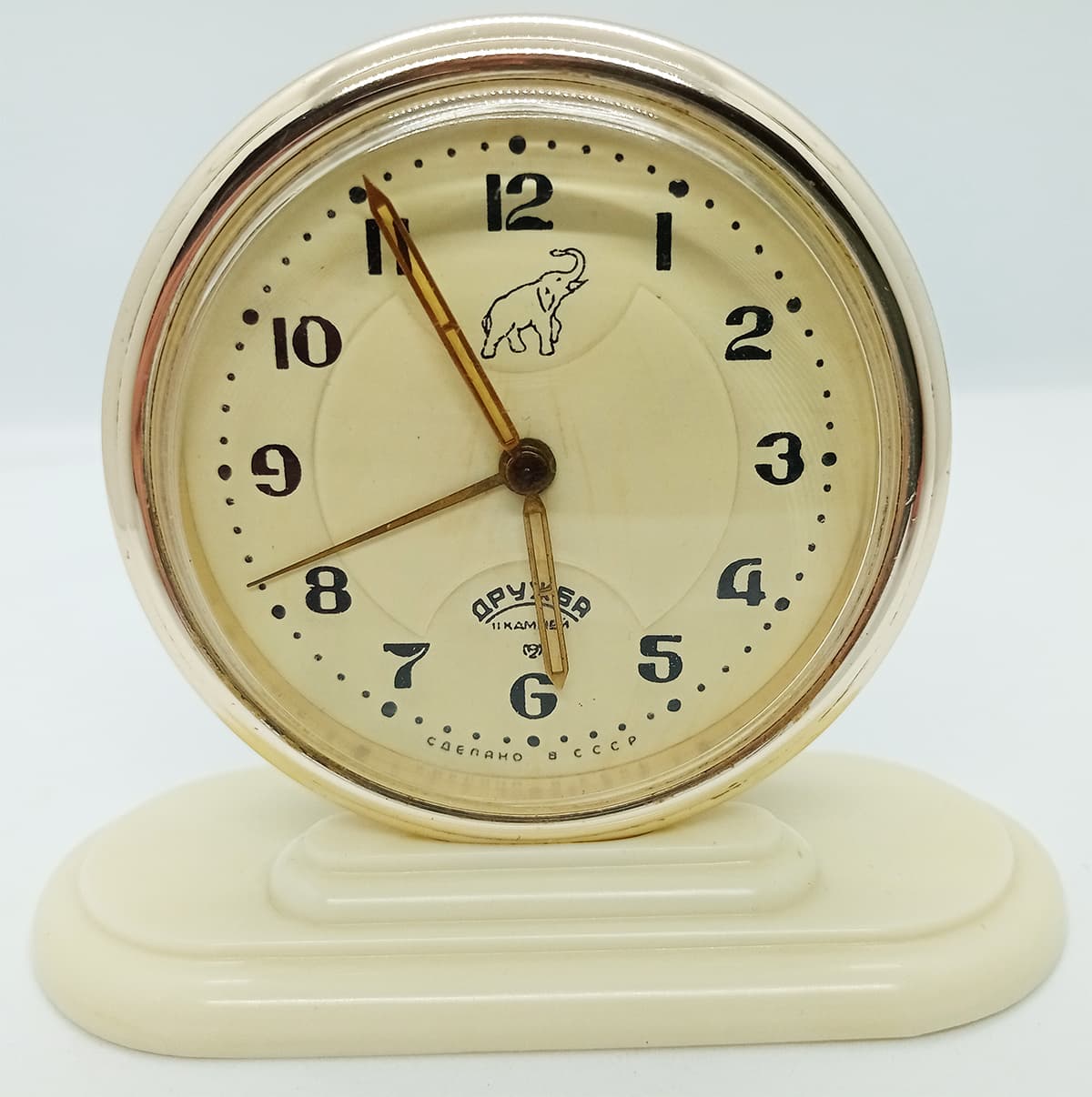 SOVIET Legendary ALARM CLOCK Friendship (Druzhba) with an elephant on the dial – thumbnail 2