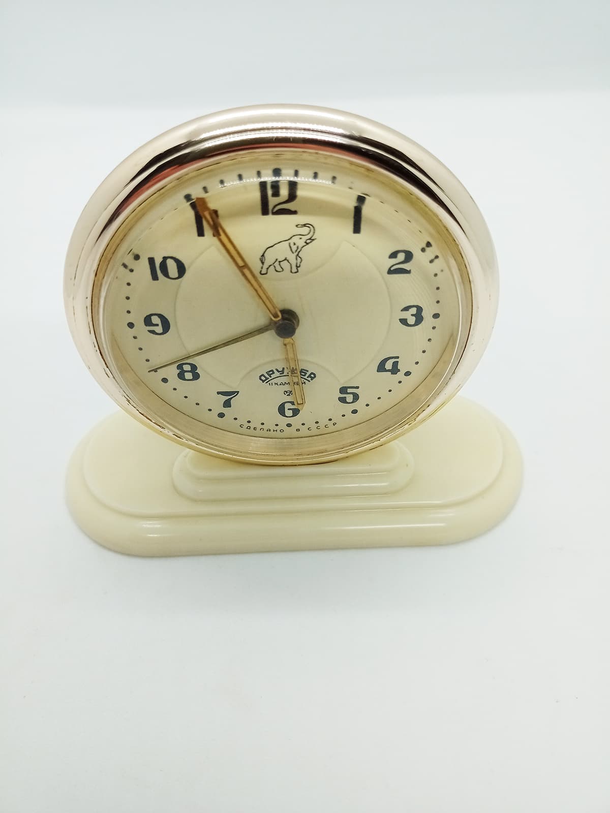 SOVIET Legendary ALARM CLOCK Friendship (Druzhba) with an elephant on the dial – thumbnail 3