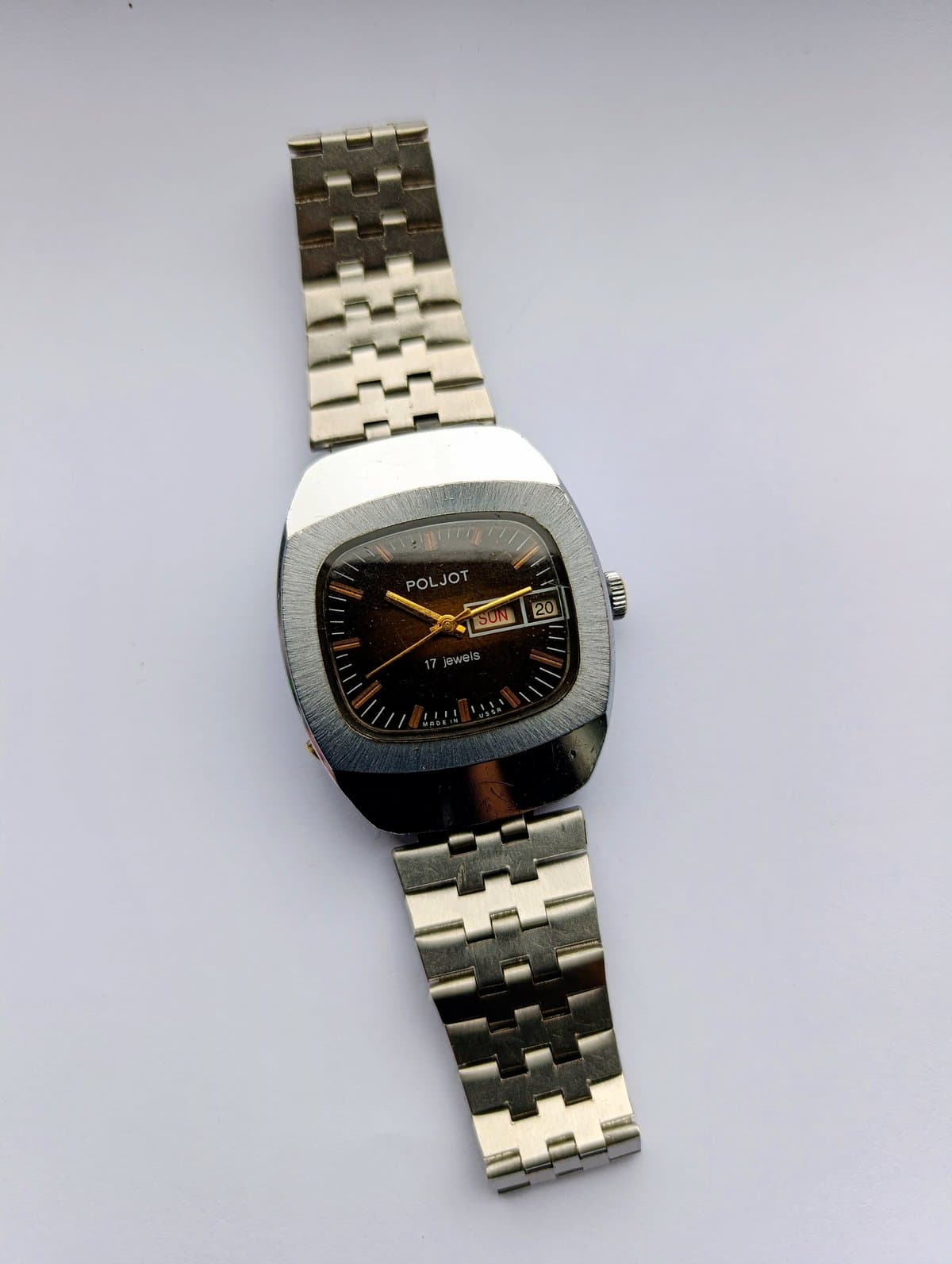 Rare Poljot 2628.H Vintage Cushion Case Watch USSR – thumbnail 11