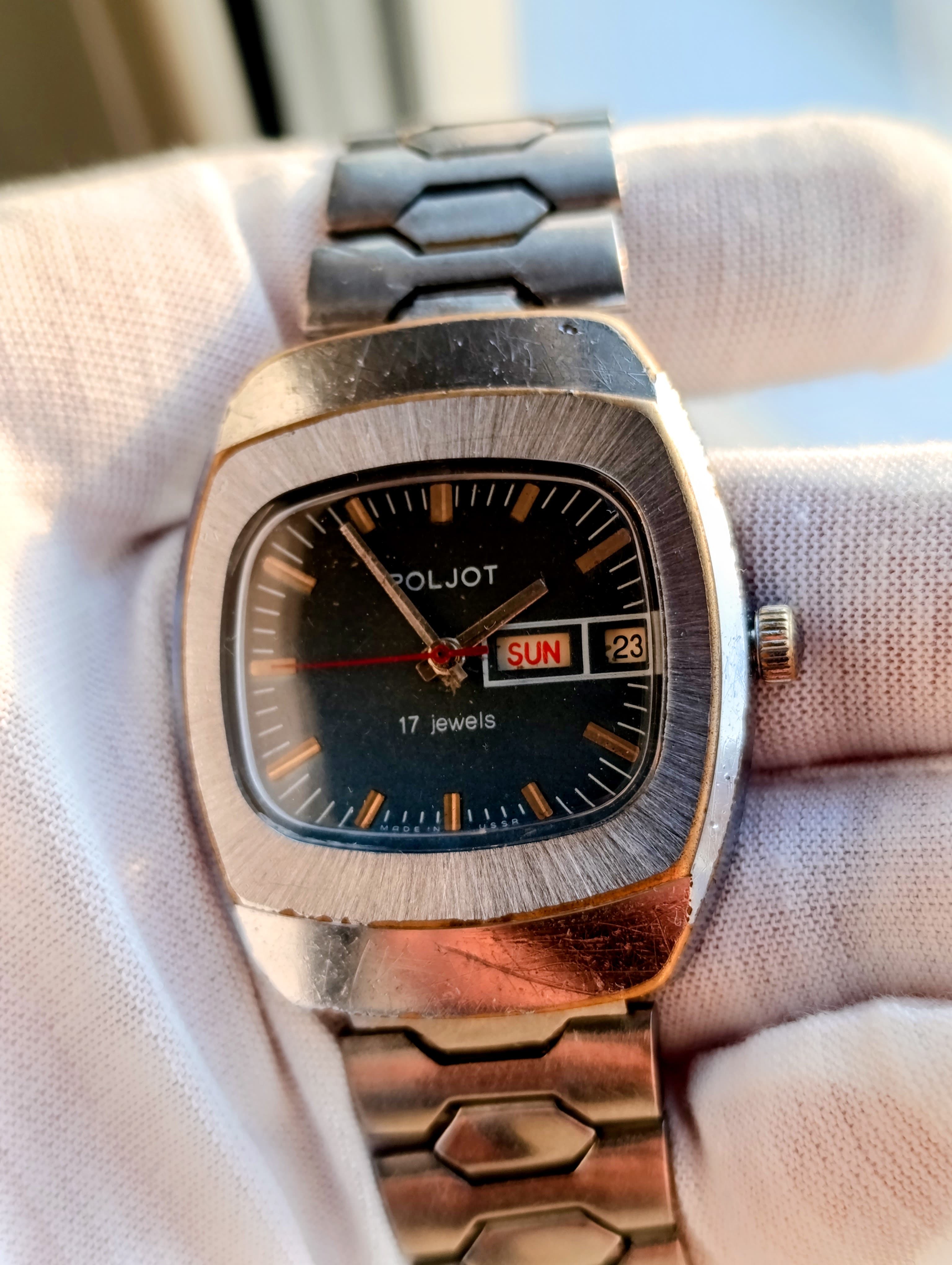 Vintage Poljot 2628.H Soviet Mechanical Watch First Moscow Watch Factory  – thumbnail 14