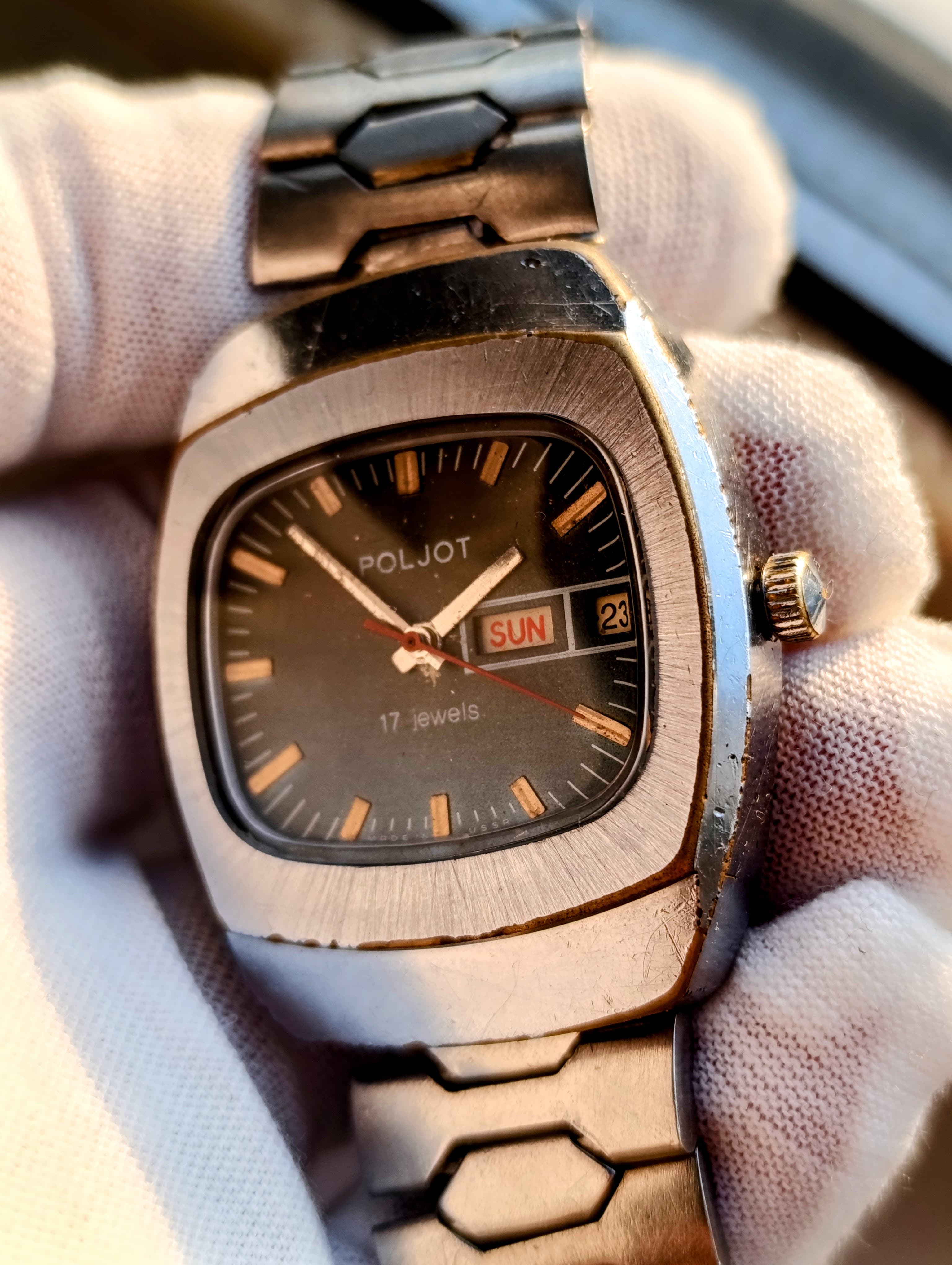 Vintage Poljot 2628.H Soviet Mechanical Watch First Moscow Watch Factory  – thumbnail 9