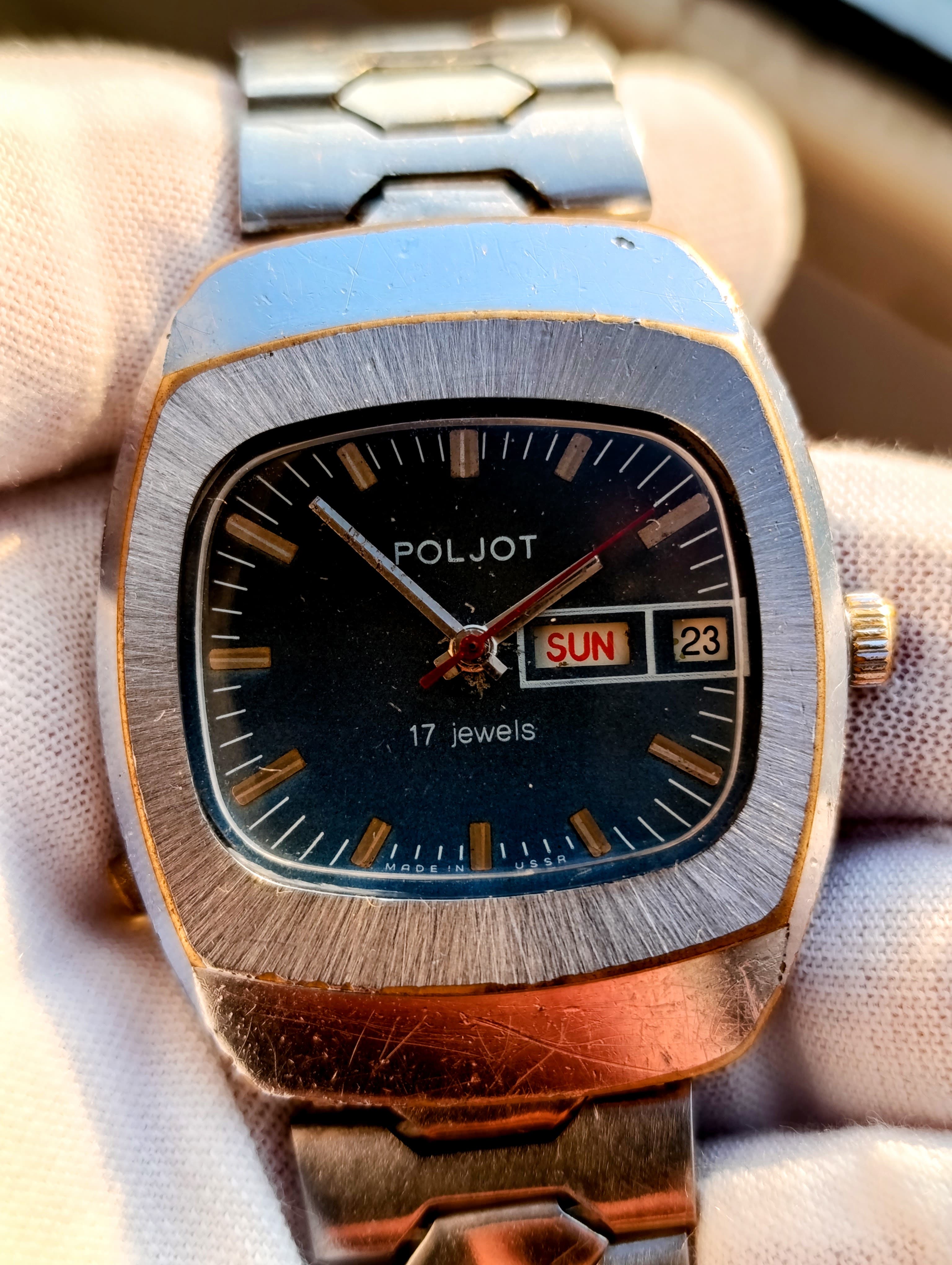 Vintage Poljot 2628.H Soviet Mechanical Watch First Moscow Watch Factory  – thumbnail 8