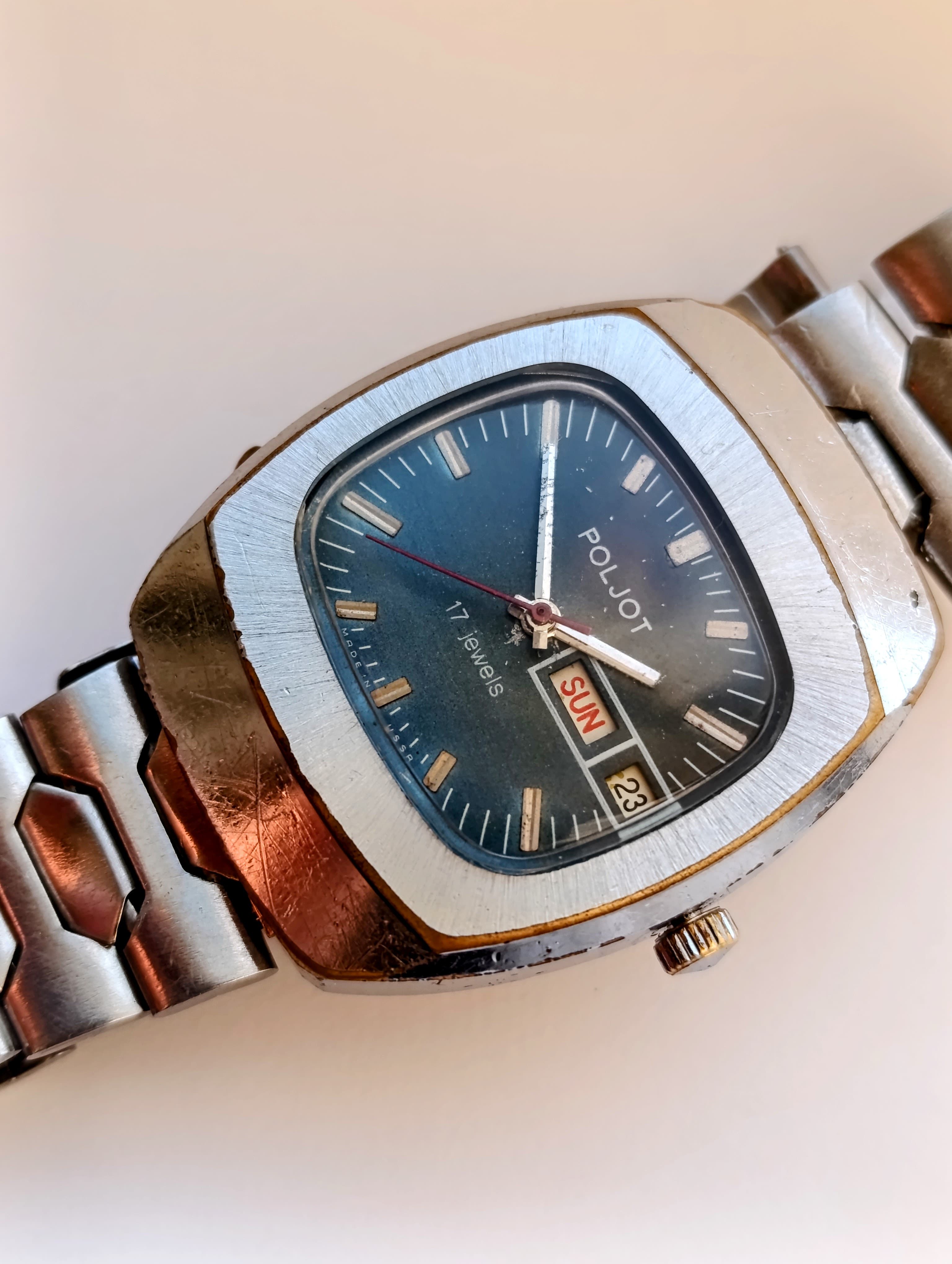 Vintage Poljot 2628.H Soviet Mechanical Watch First Moscow Watch Factory  – thumbnail 3