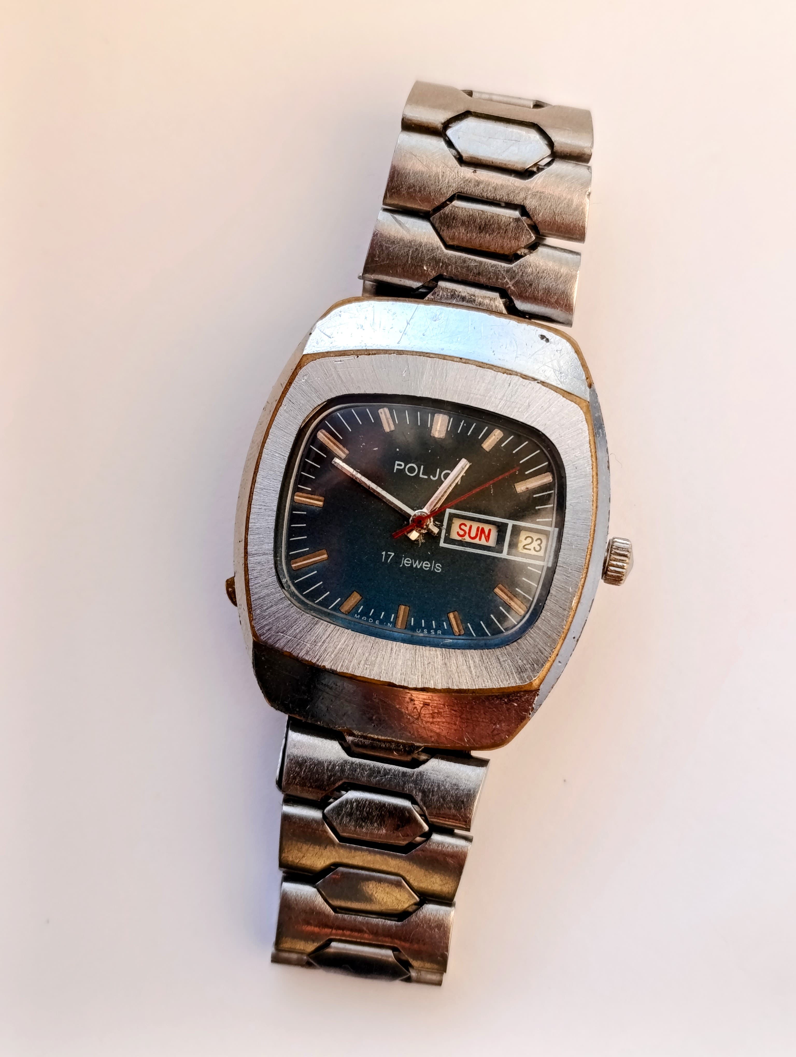 Vintage Poljot 2628.H Soviet Mechanical Watch First Moscow Watch Factory  – thumbnail 2
