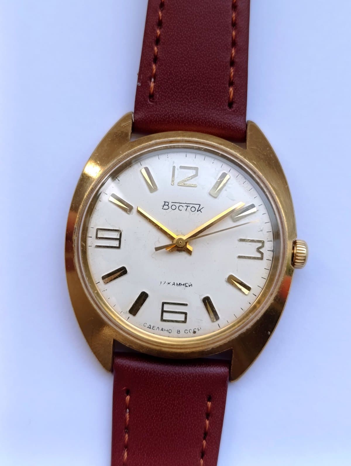 Original Vostok 2409A Soviet Wristwatch with Gold Plated Case, 1970s – thumbnail 1