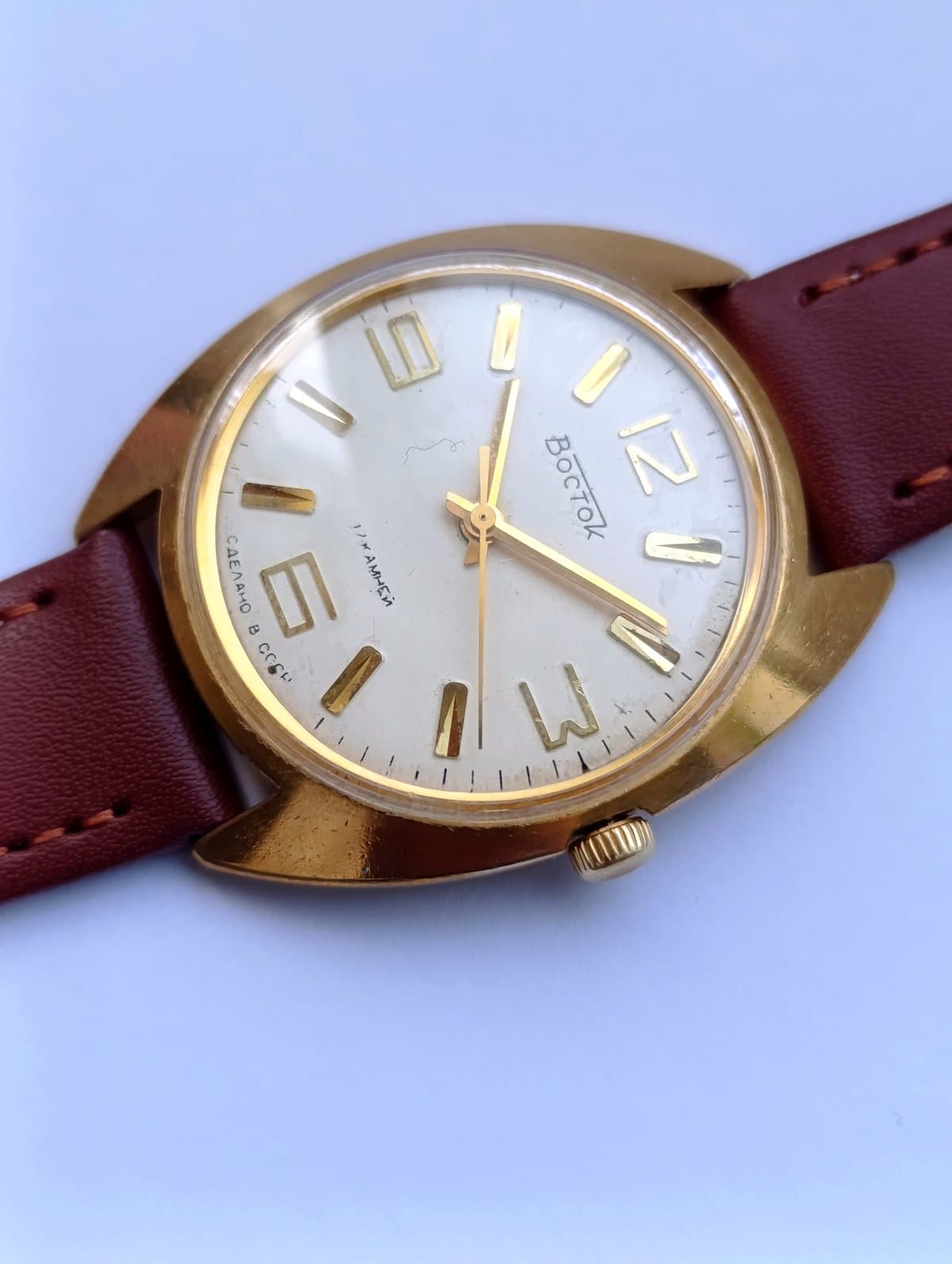Original Vostok 2409A Soviet Wristwatch with Gold Plated Case, 1970s – thumbnail 12