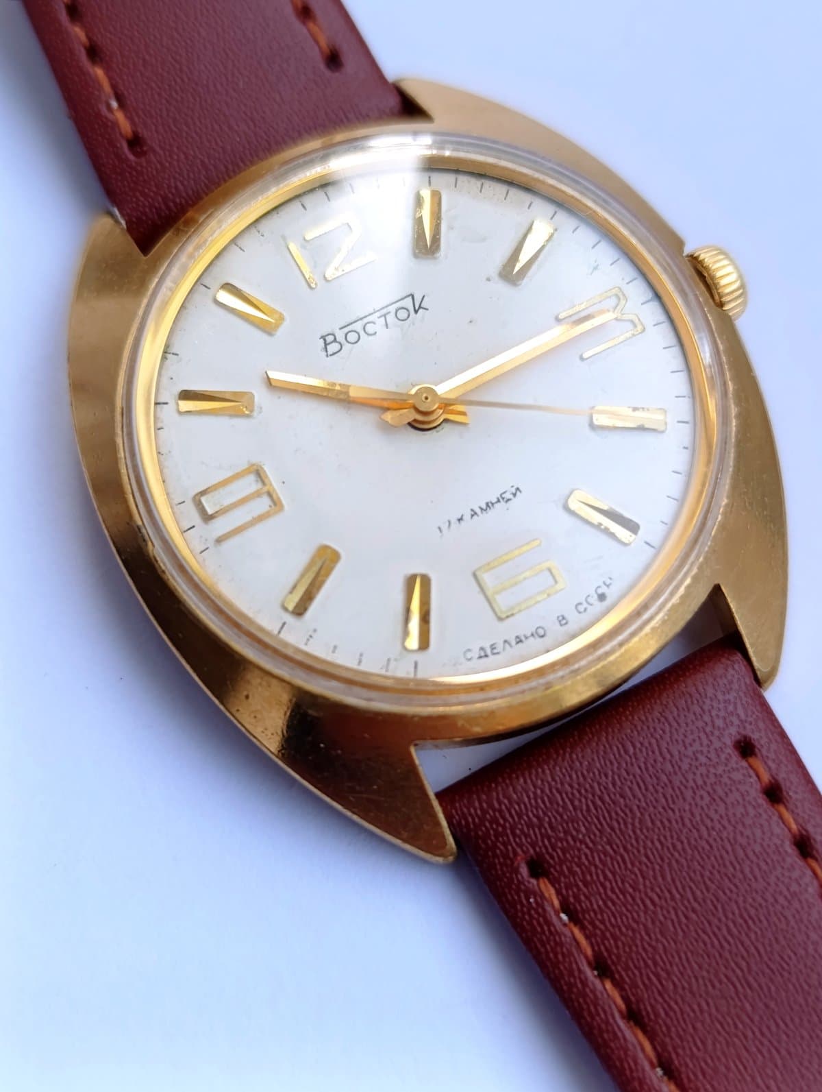 Original Vostok 2409A Soviet Wristwatch with Gold Plated Case, 1970s – thumbnail 5