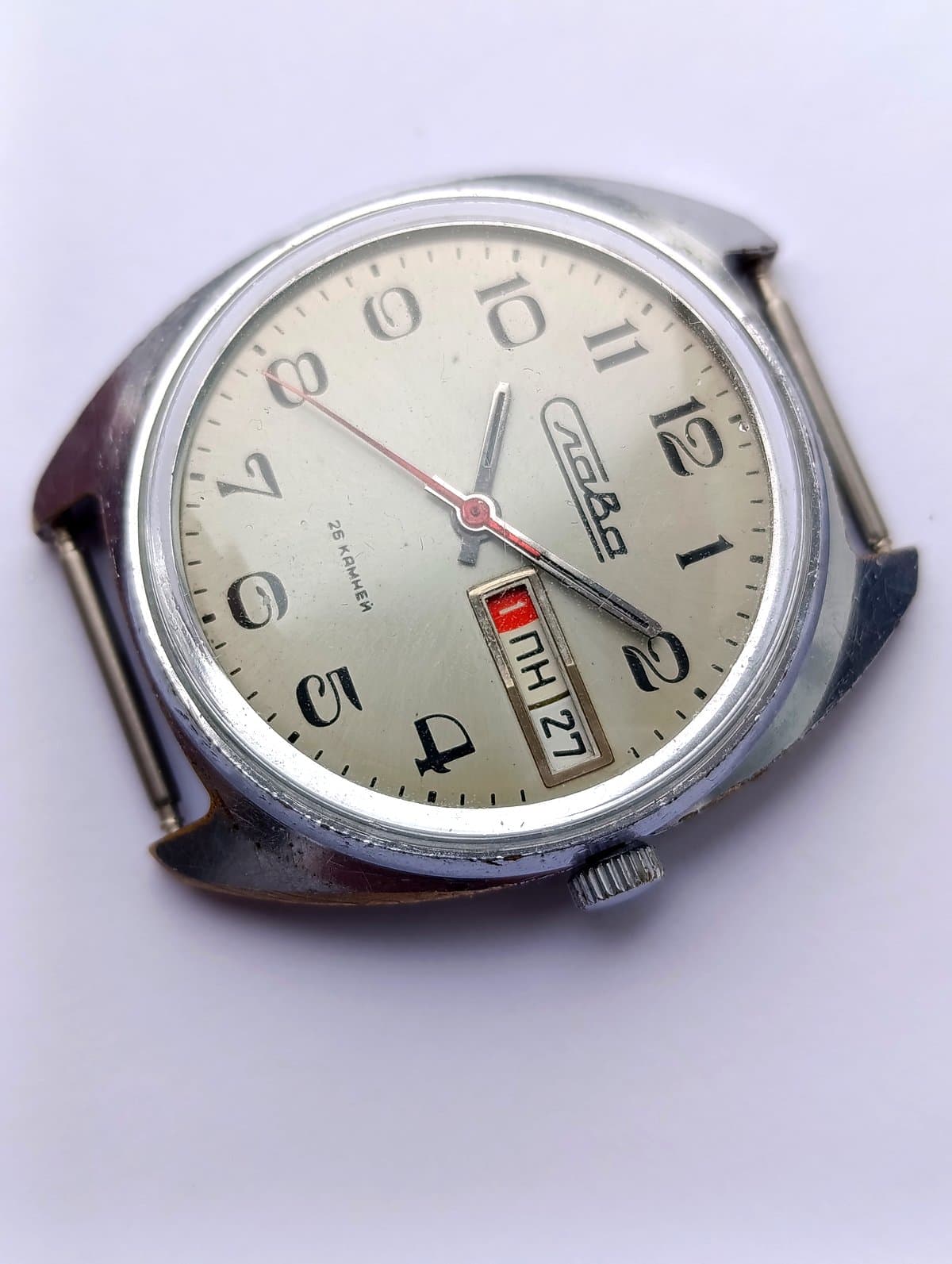 Slava 2428 Mechanical Watch 1980s – Soviet Triple Calendar, 26 Jewels – thumbnail 11