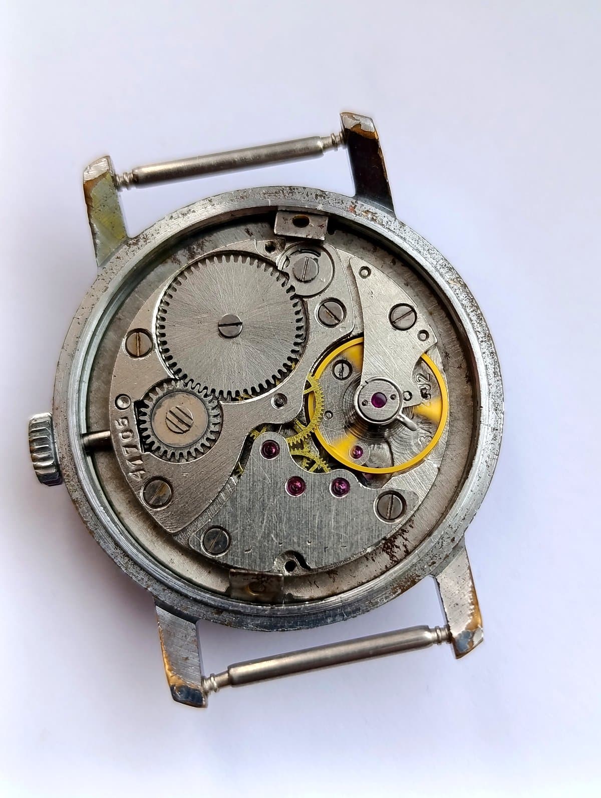 Vintage ZIM USSR Mechanical Watch Caliber 2602 Rare Waffle Dial Gold Hands – thumbnail 2