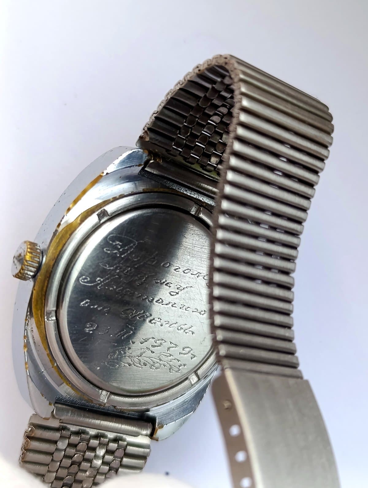 Vintage Poljot 2628.H 1979 USSR Watch Silver Dial NOS ZIM Bracelet – thumbnail 7