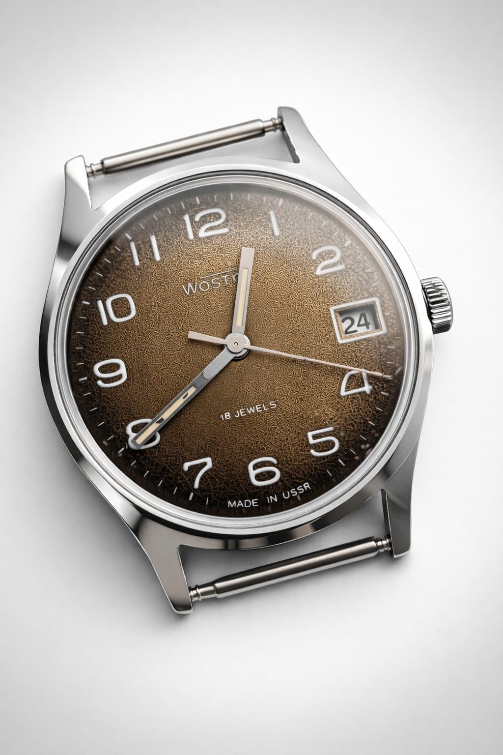 Vintage Vostok USSR Watch Cal 2214 Hand-Wound Brown Gradient Dial – thumbnail 1