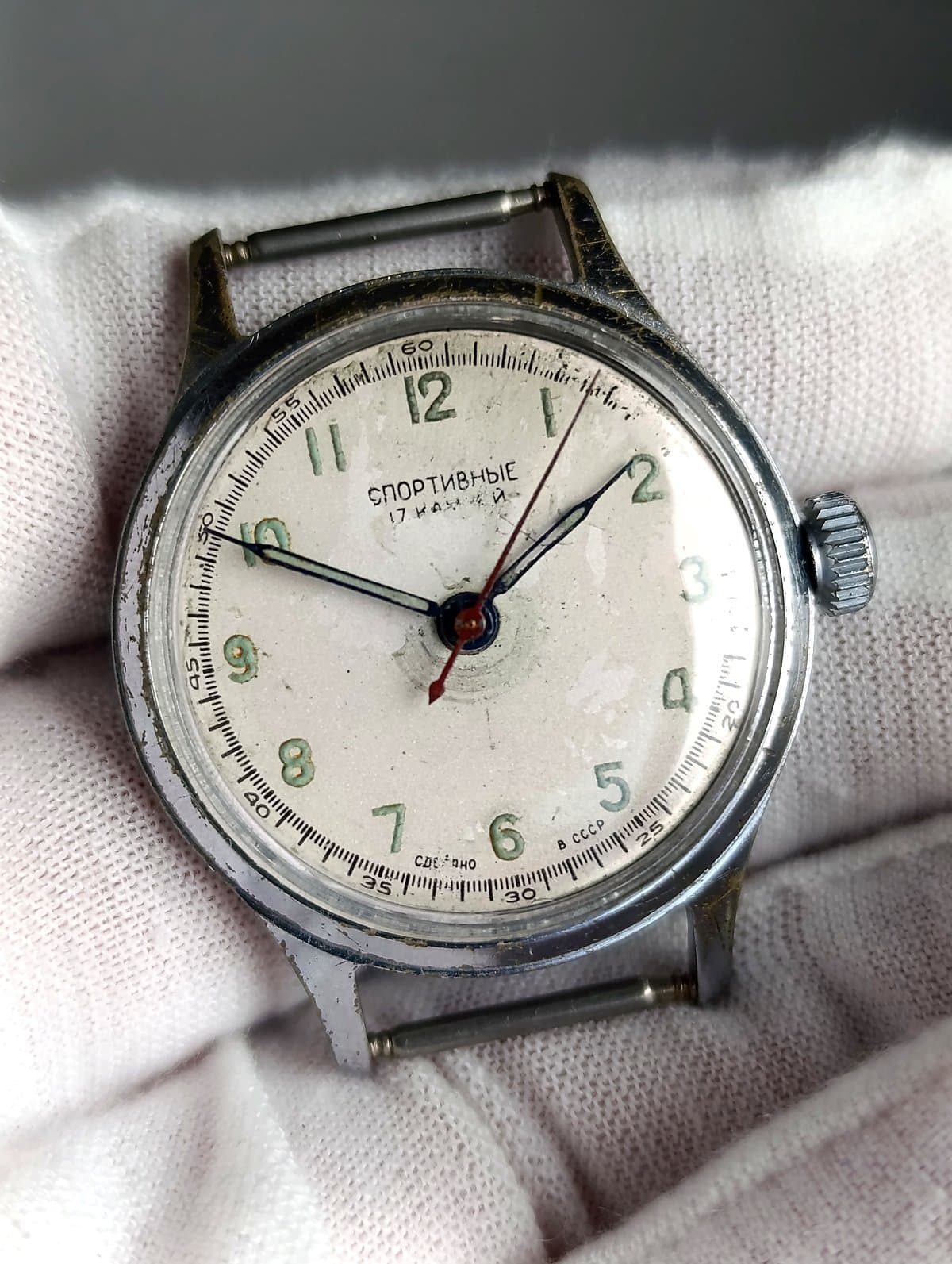 Vintage Sportivnie USSR Watch 1950s, 1MCHZ Caliber 2634 17 Jewels  – thumbnail 6