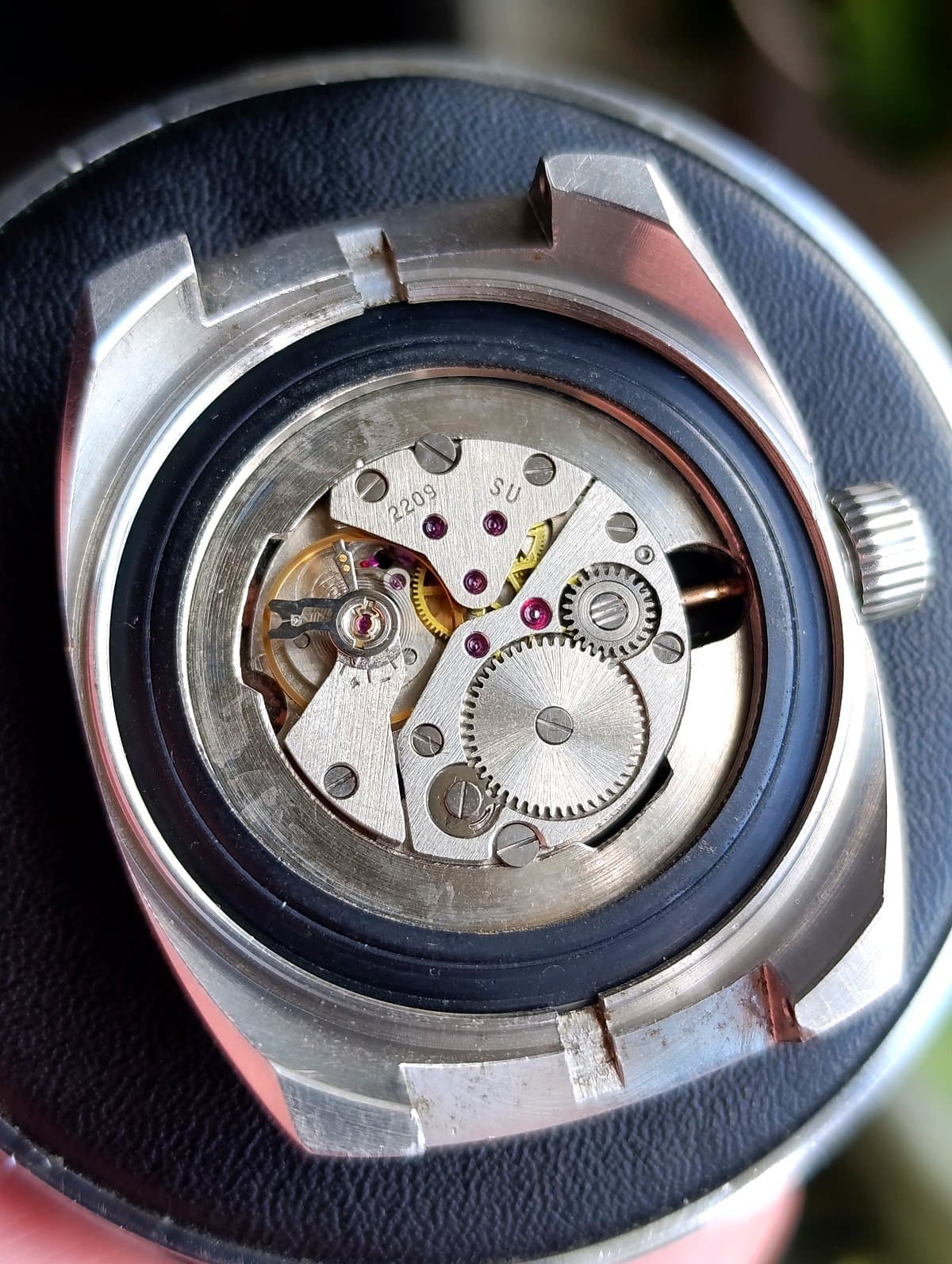 Vostok Amphibia USSR 2209 Mechanical Diver Watch Rare Blue Sector Dial Engraved – thumbnail 2