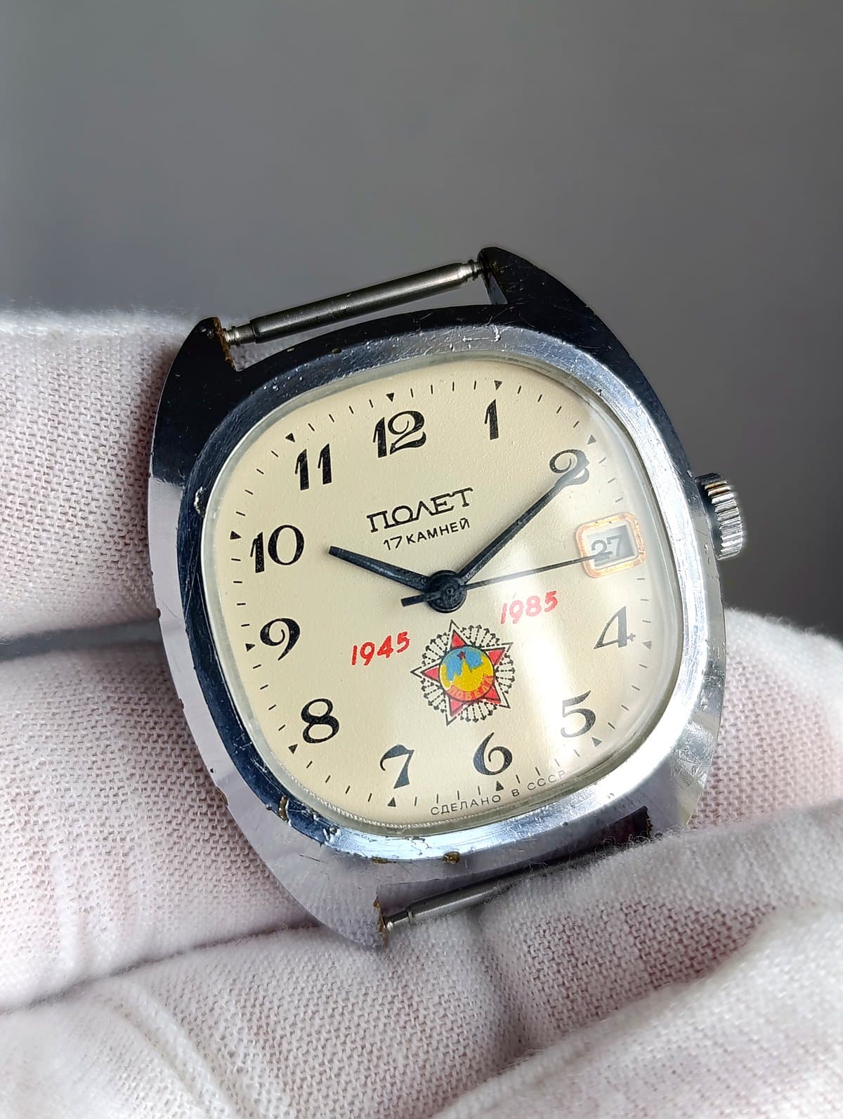 Vintage Soviet Poljot Watch 2614.2H 17 Jewels WWII Victory 1945-1985 USSR – thumbnail 7