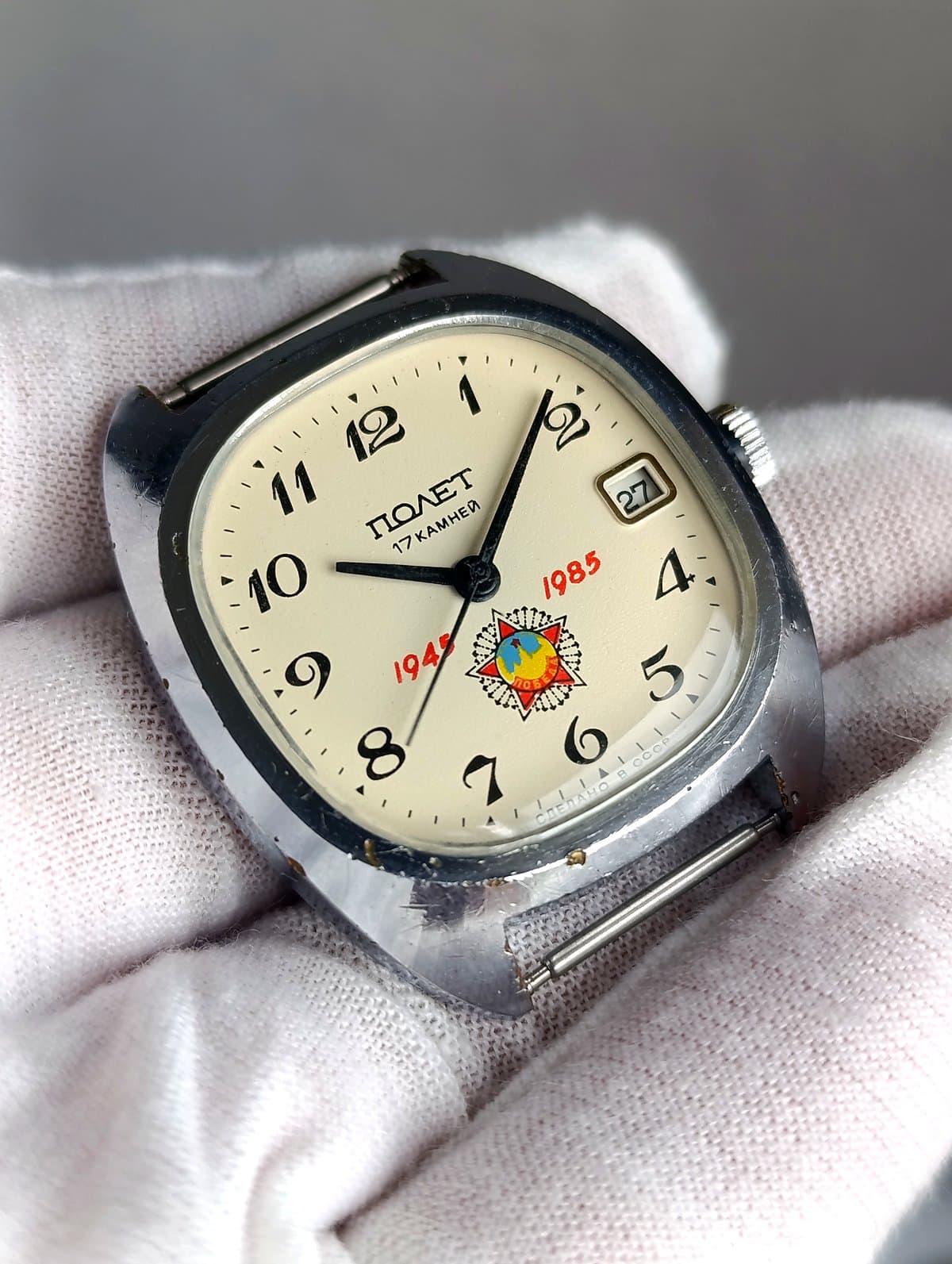 Vintage Soviet Poljot Watch 2614.2H 17 Jewels WWII Victory 1945-1985 USSR – thumbnail 5