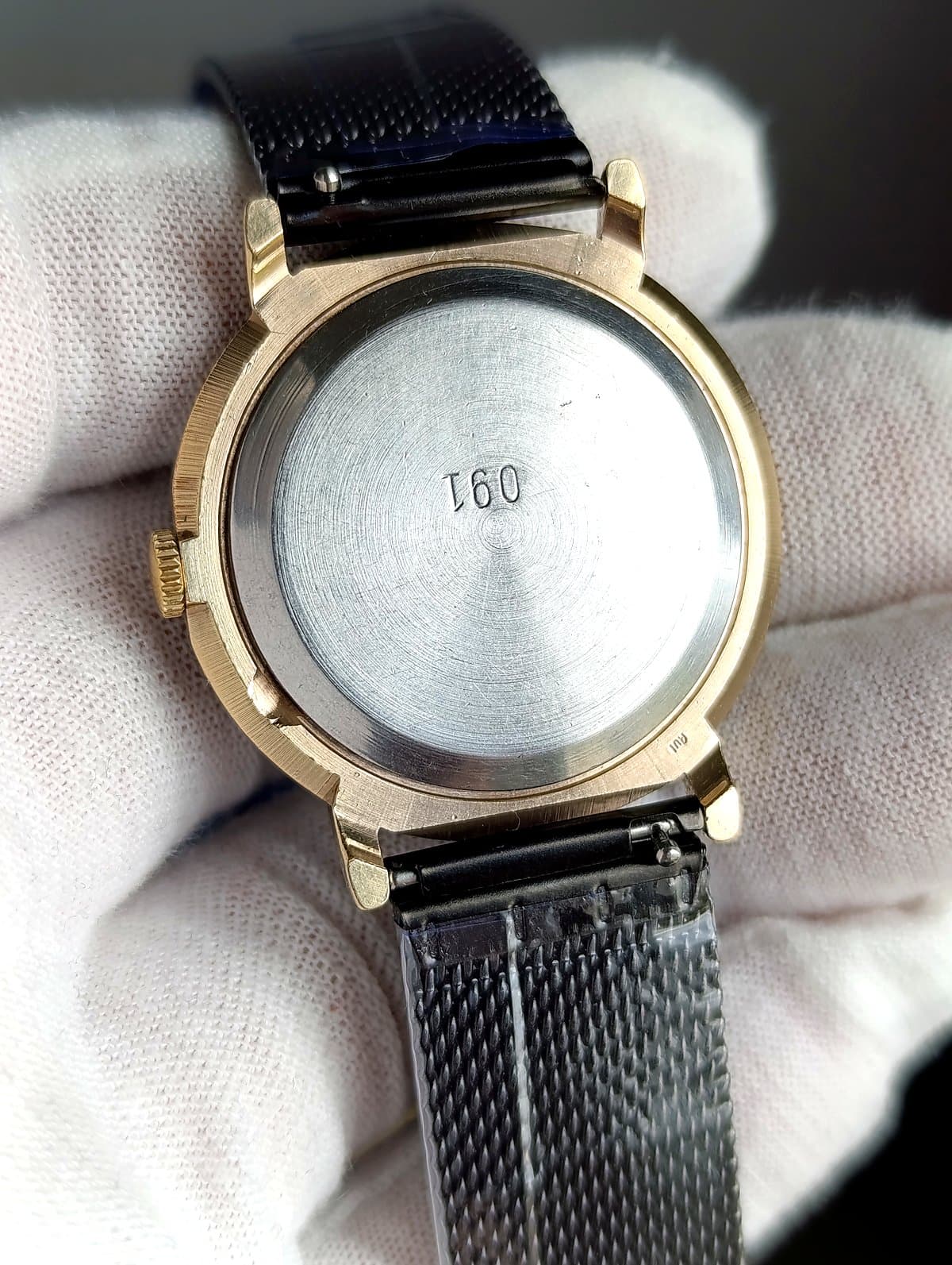 Raketa Black Prince USSR Watch 1980s Gold Plated Crosshair Dial Serviced Vintage – thumbnail 6