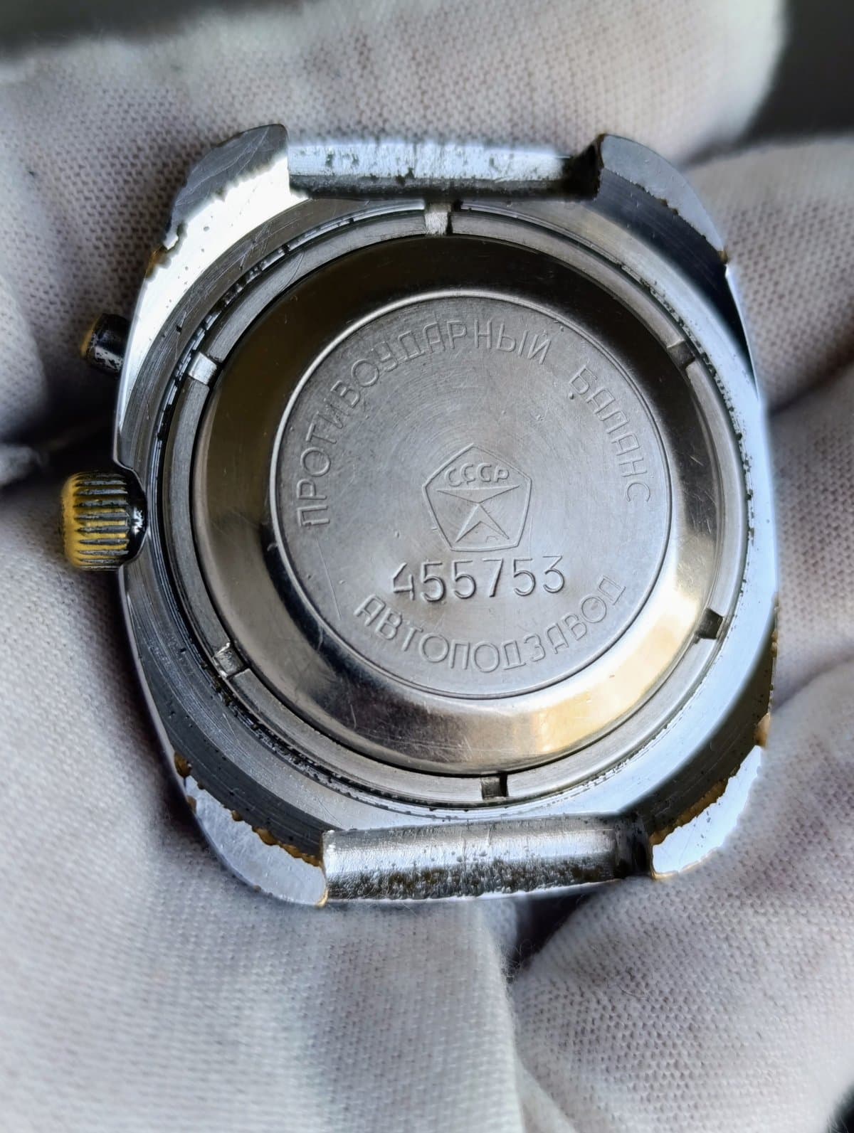 Vintage Slava USSR Automatic Watch 27 Jewels Cal 2427 Day Date Green Dial 1980s – thumbnail 4