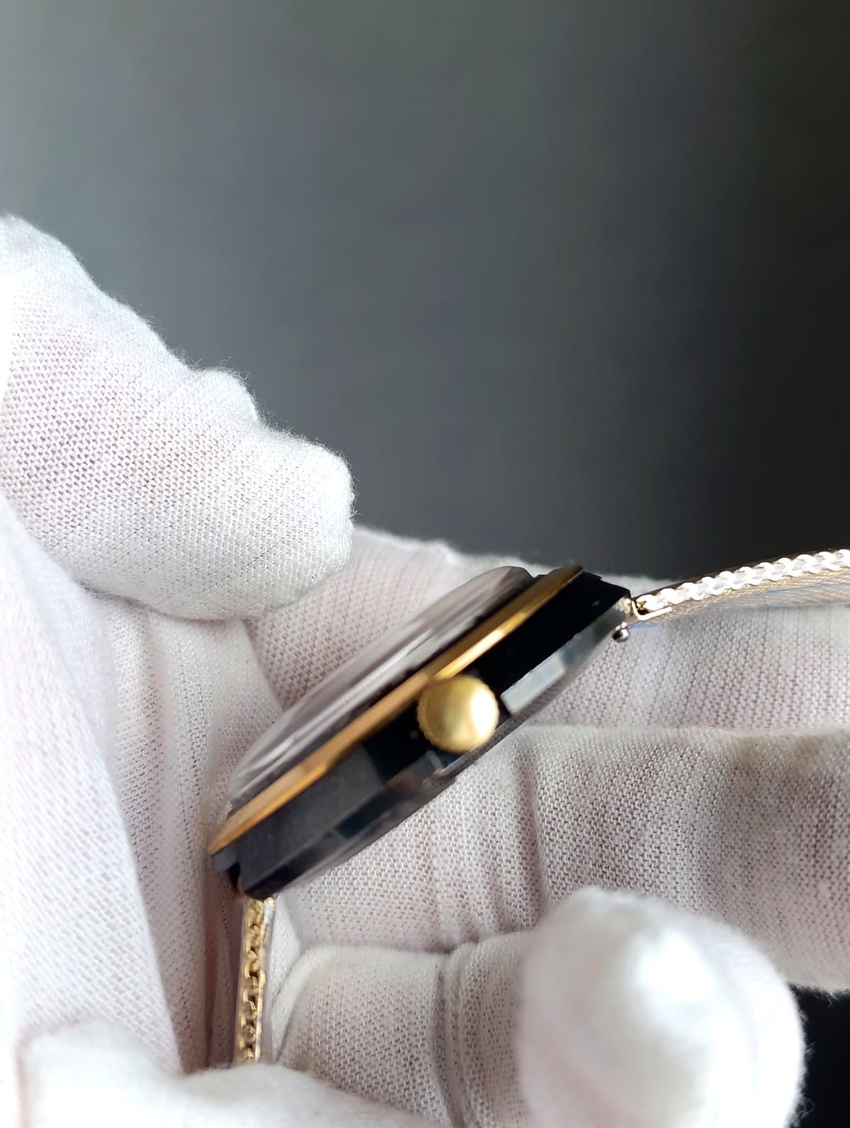 Vintage Raketa UFO Watch 2628H Gold Dial Day Date Soviet USSR 1980s Cheburashka – thumbnail 6