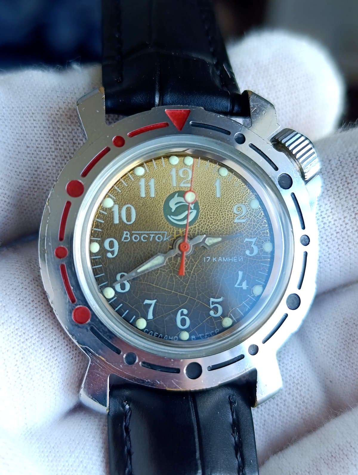 Vintage Vostok Kadet Amphibia 1980s USSR Mechanical Watch Cal. 2409A Dolphin  – thumbnail 12